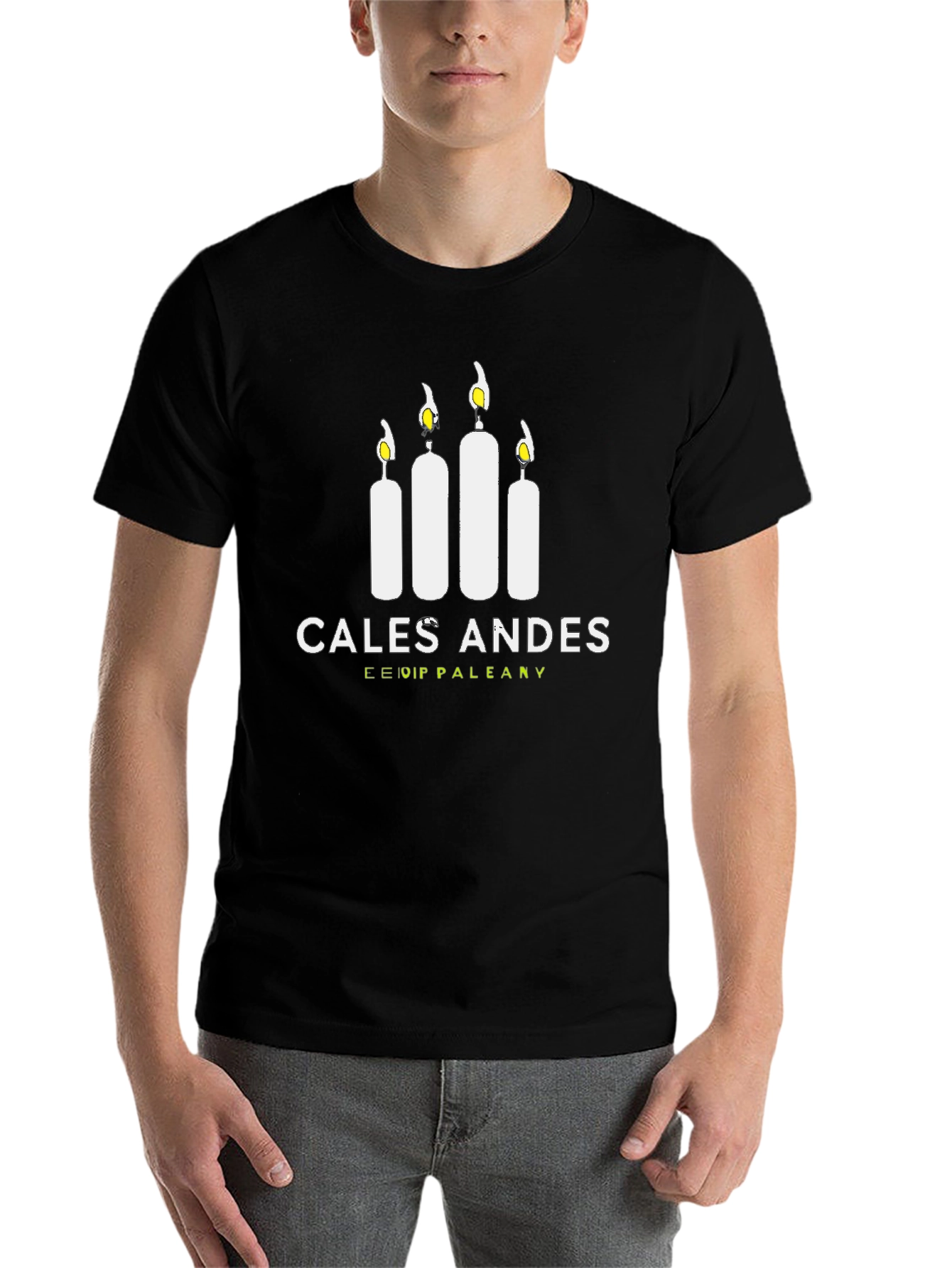 Black Cales Andes Graphic Tee - Soft Cotton Blend T-Shirt view 7