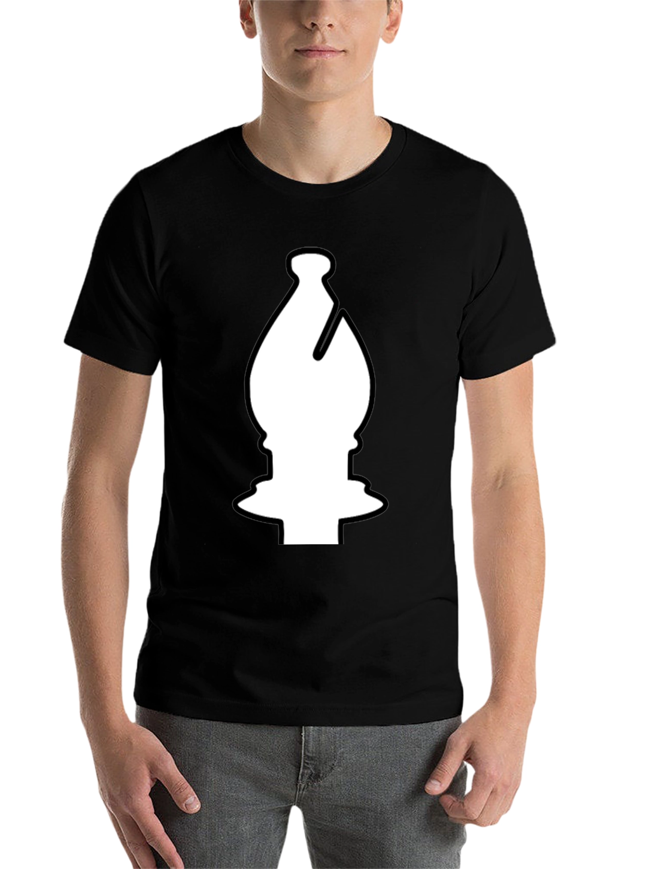 Black Chess Bishop Graphic T-Shirt - Black view 7