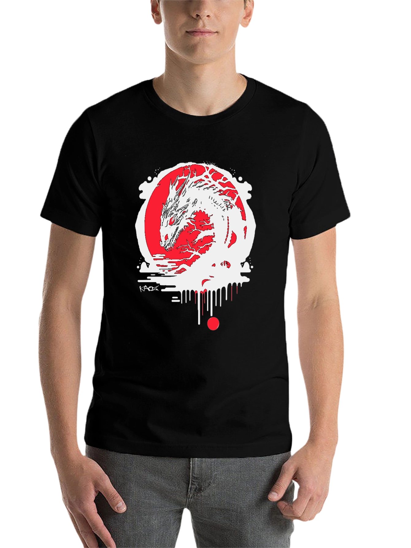 Black Dragon Graphic Black Tee - Urban Style view 7