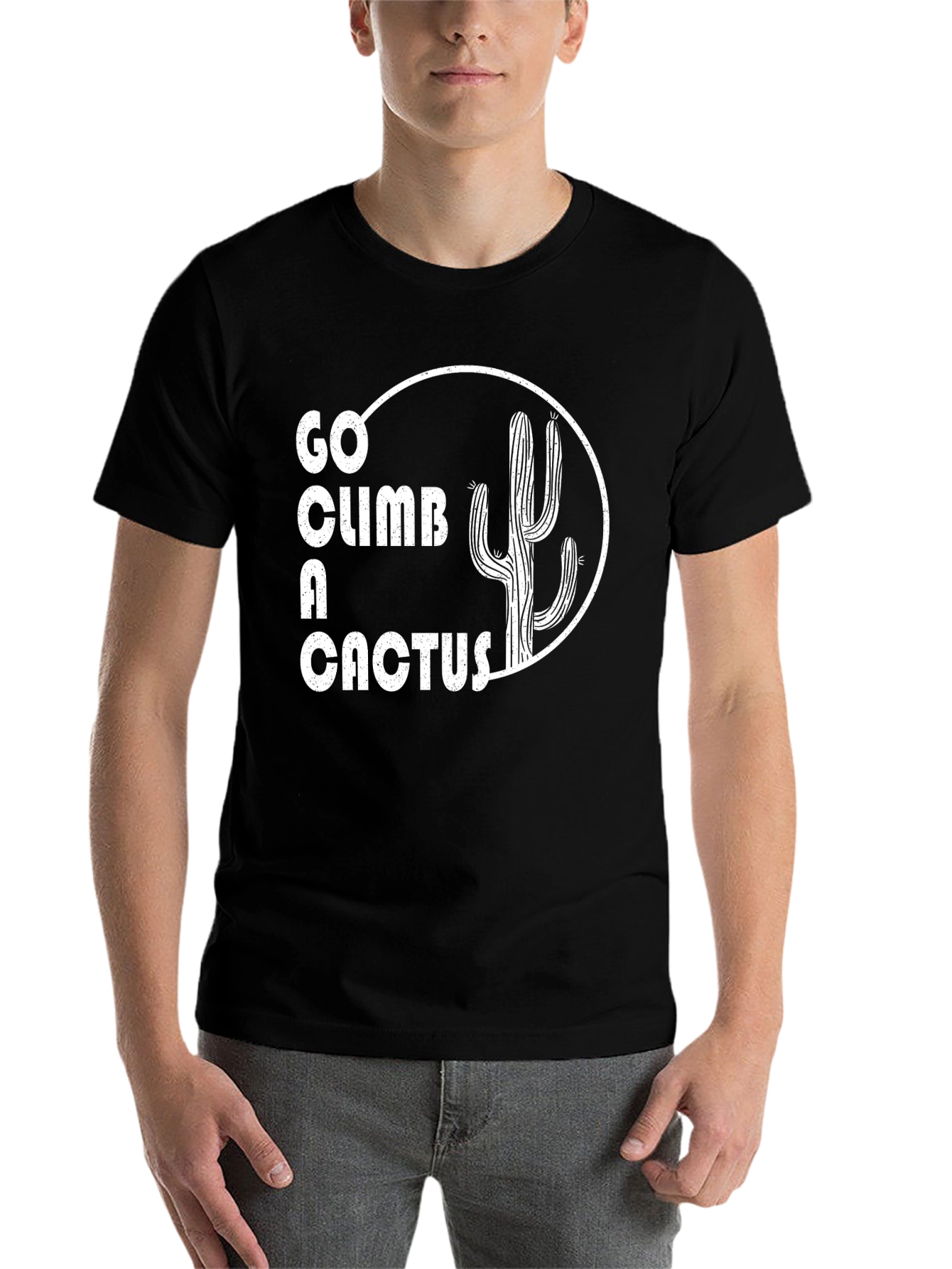 Black Go Climb a Cactus Graphic Tee view 7