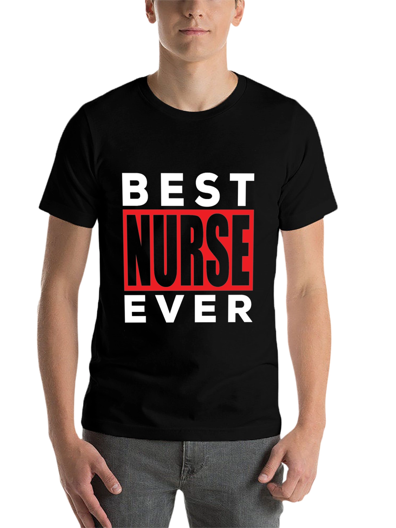 Black Best Nurse Ever T-Shirt view 7