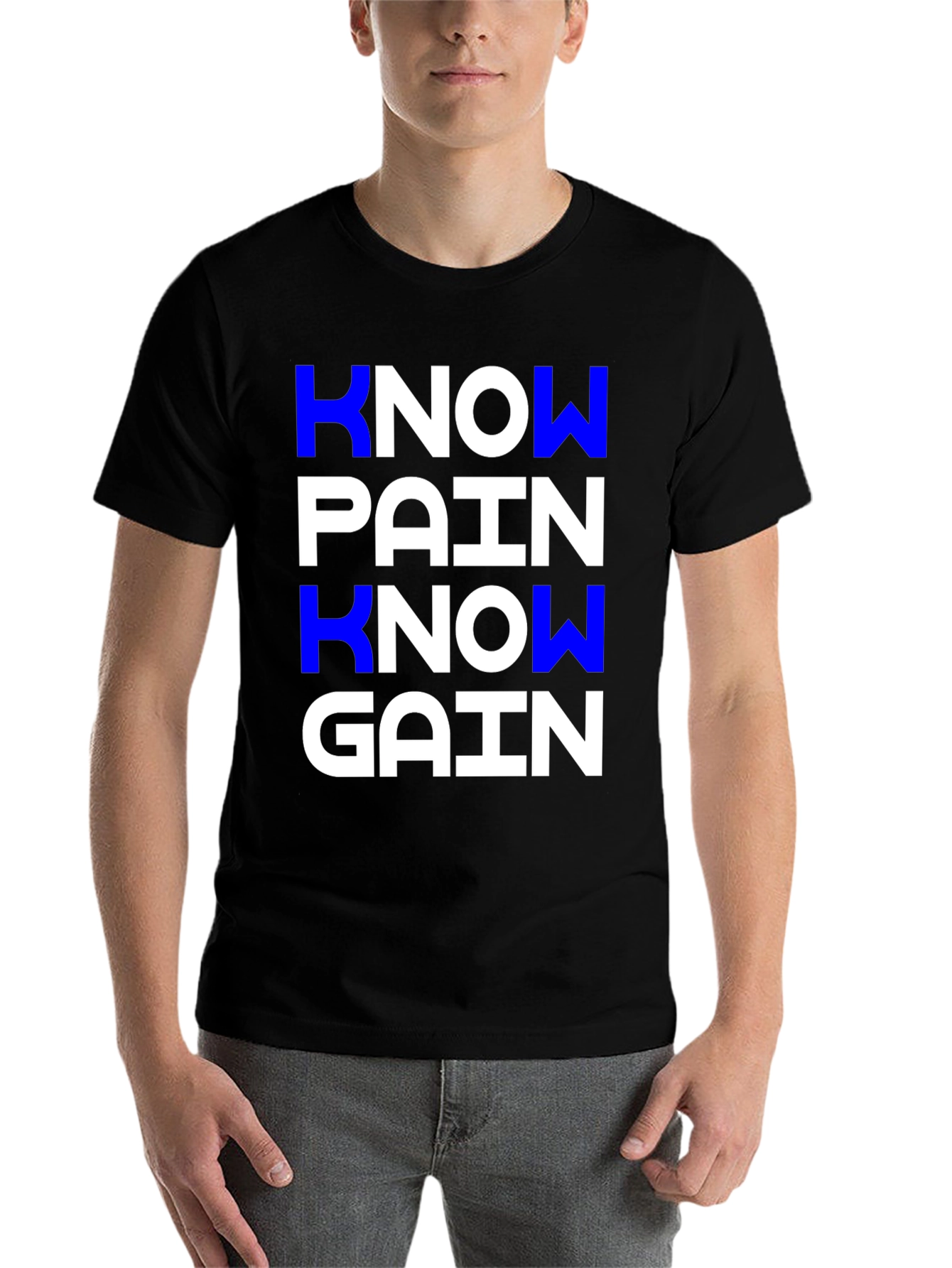 Know Pain Know Gain T-Shirt Fitness Motivation Gym Workout - 7