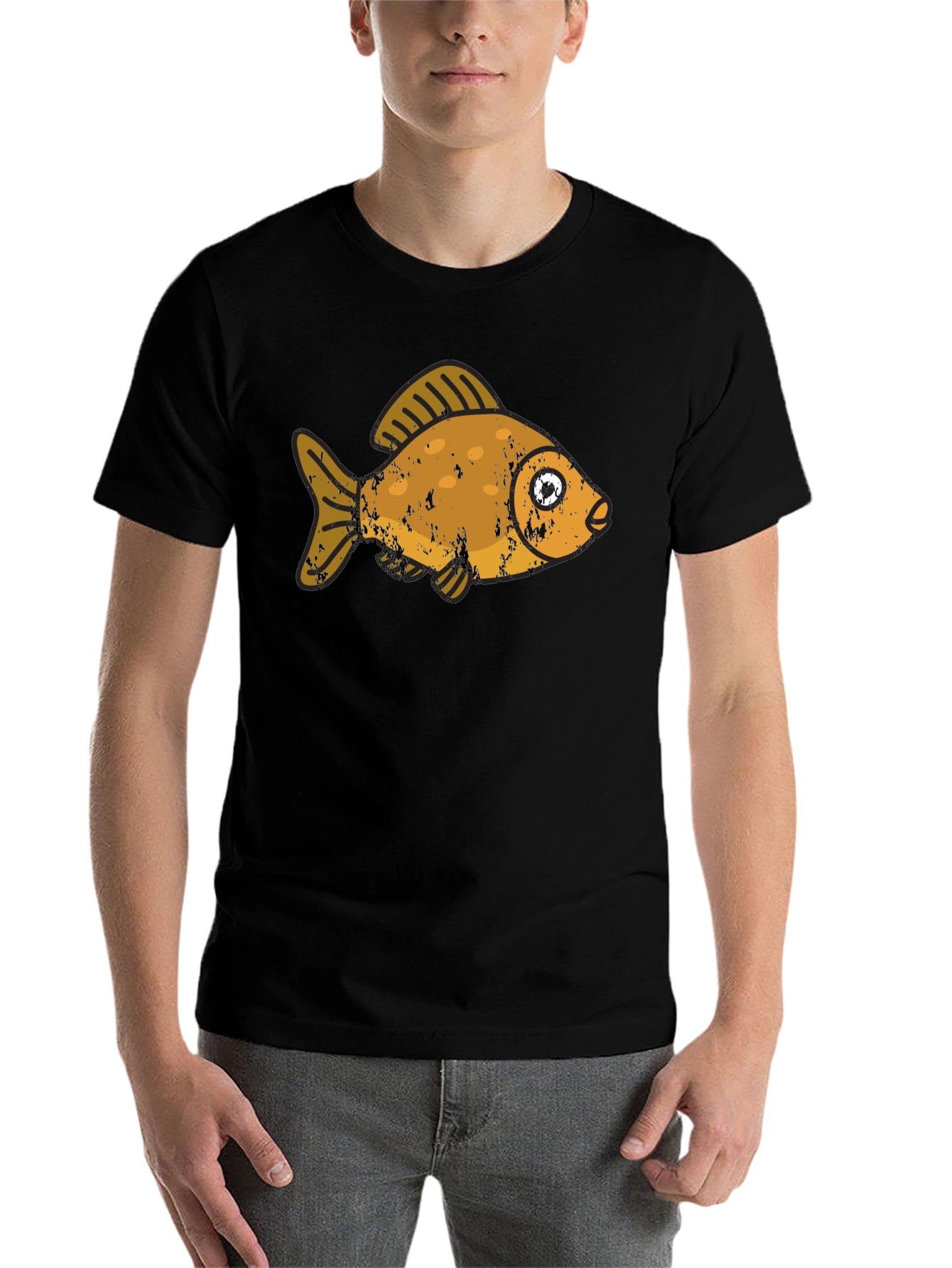Black Goldfish Graphic Black T-Shirt view 7
