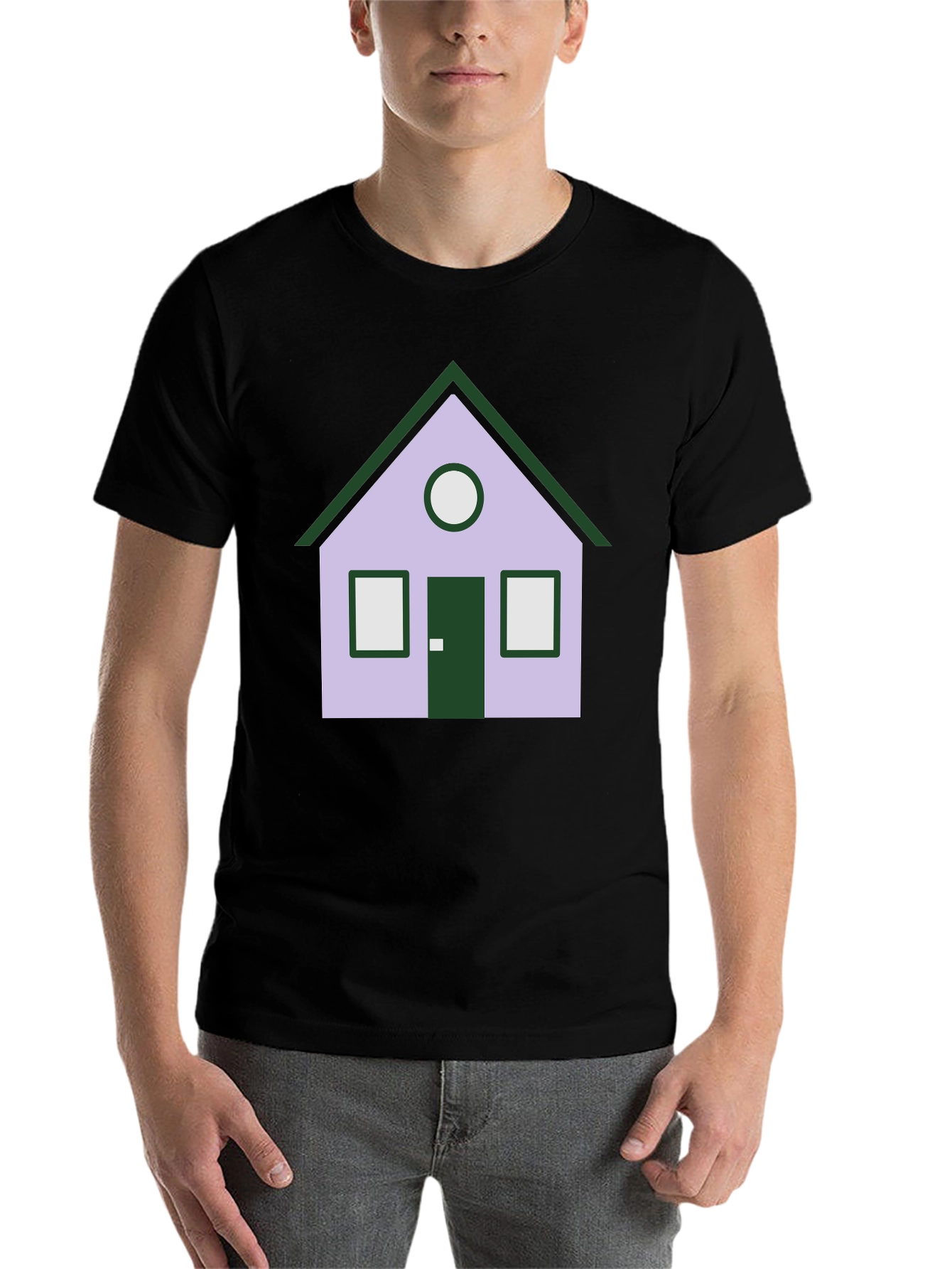 Black House Graphic Tee - Unique Design, Black view 7