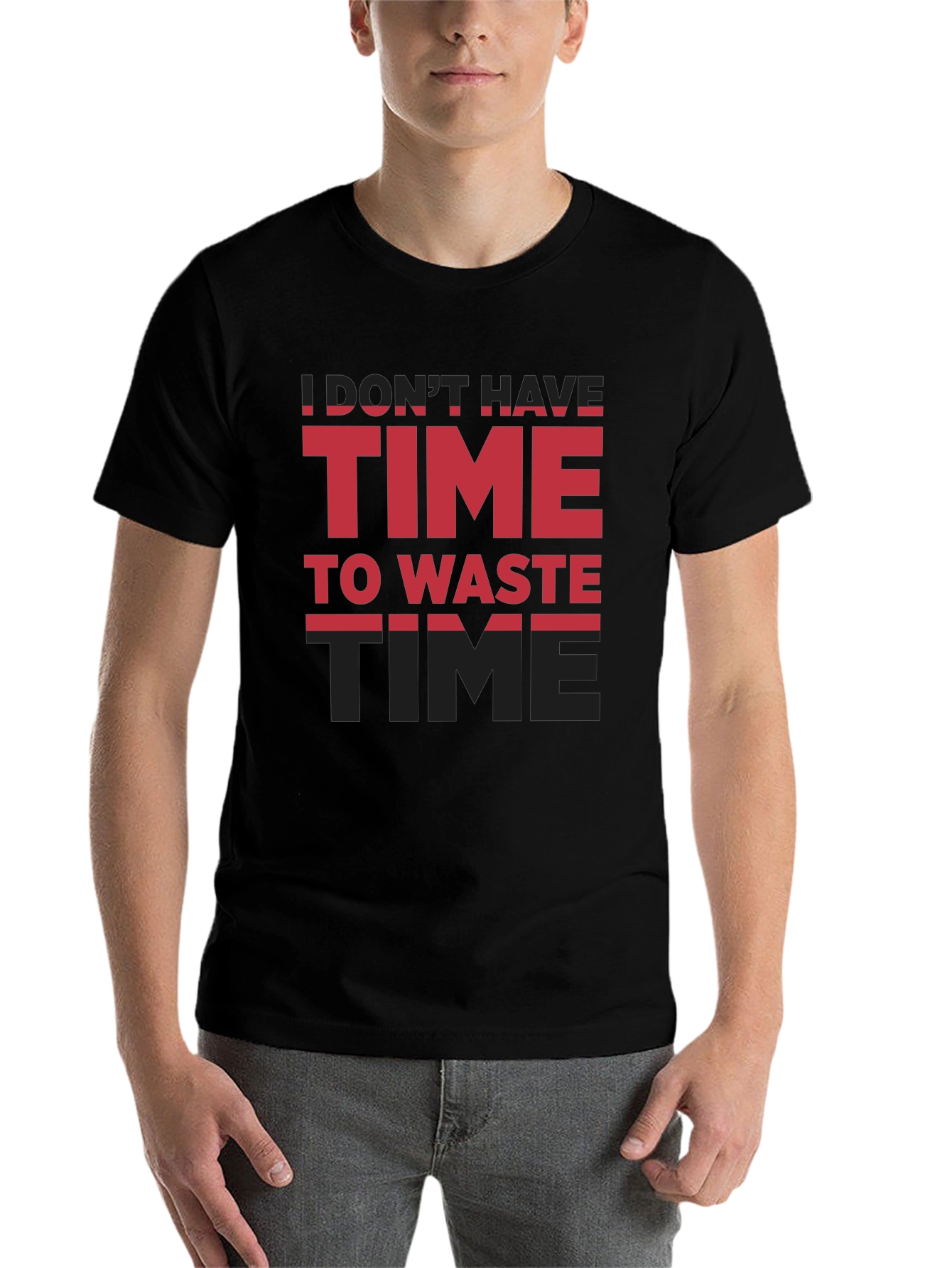 Black Time T-Shirt - Don't Have Time To Waste view 7