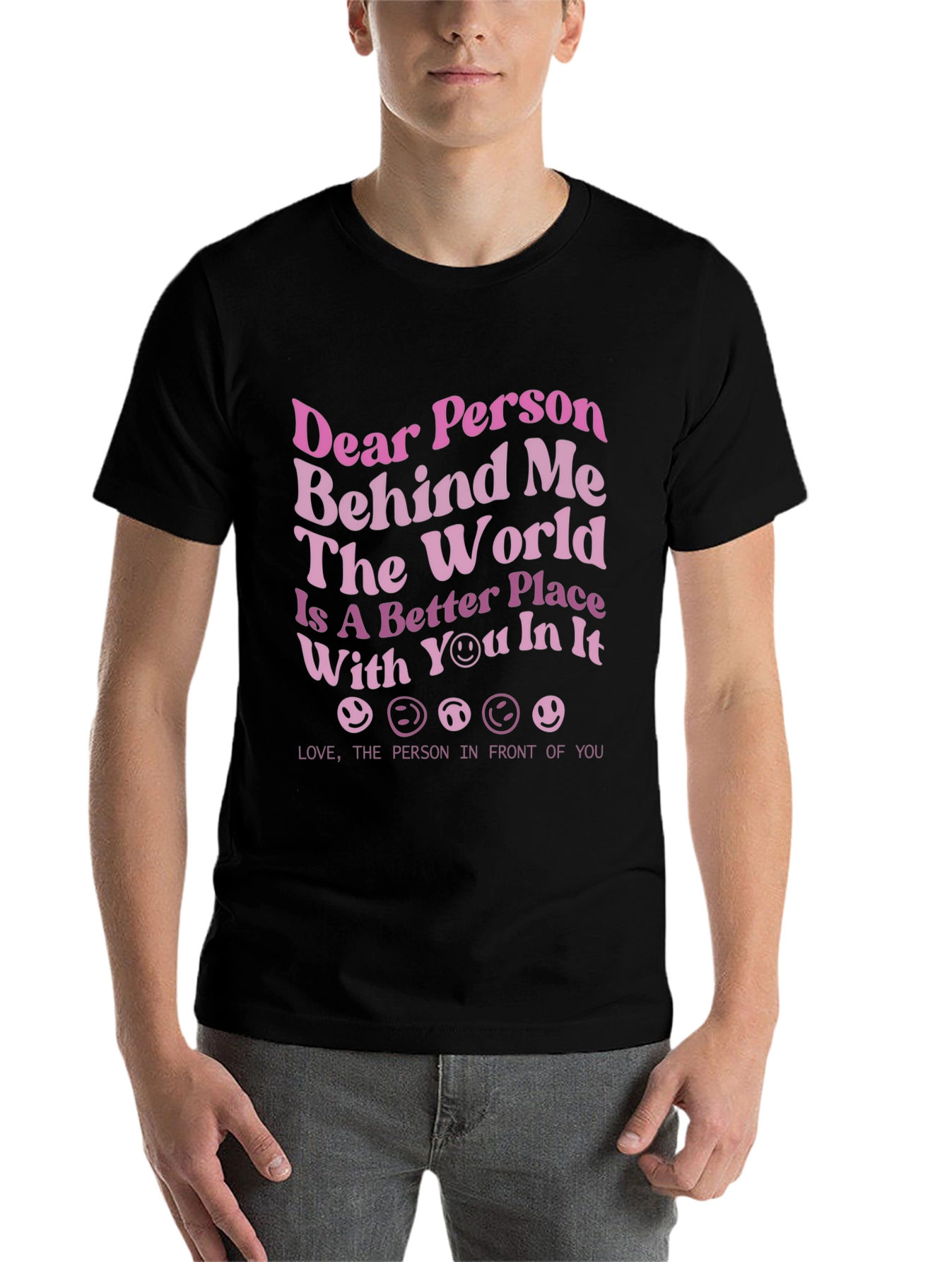 Black Dear Person Graphic Tee - Positive Message T-Shirt view 7