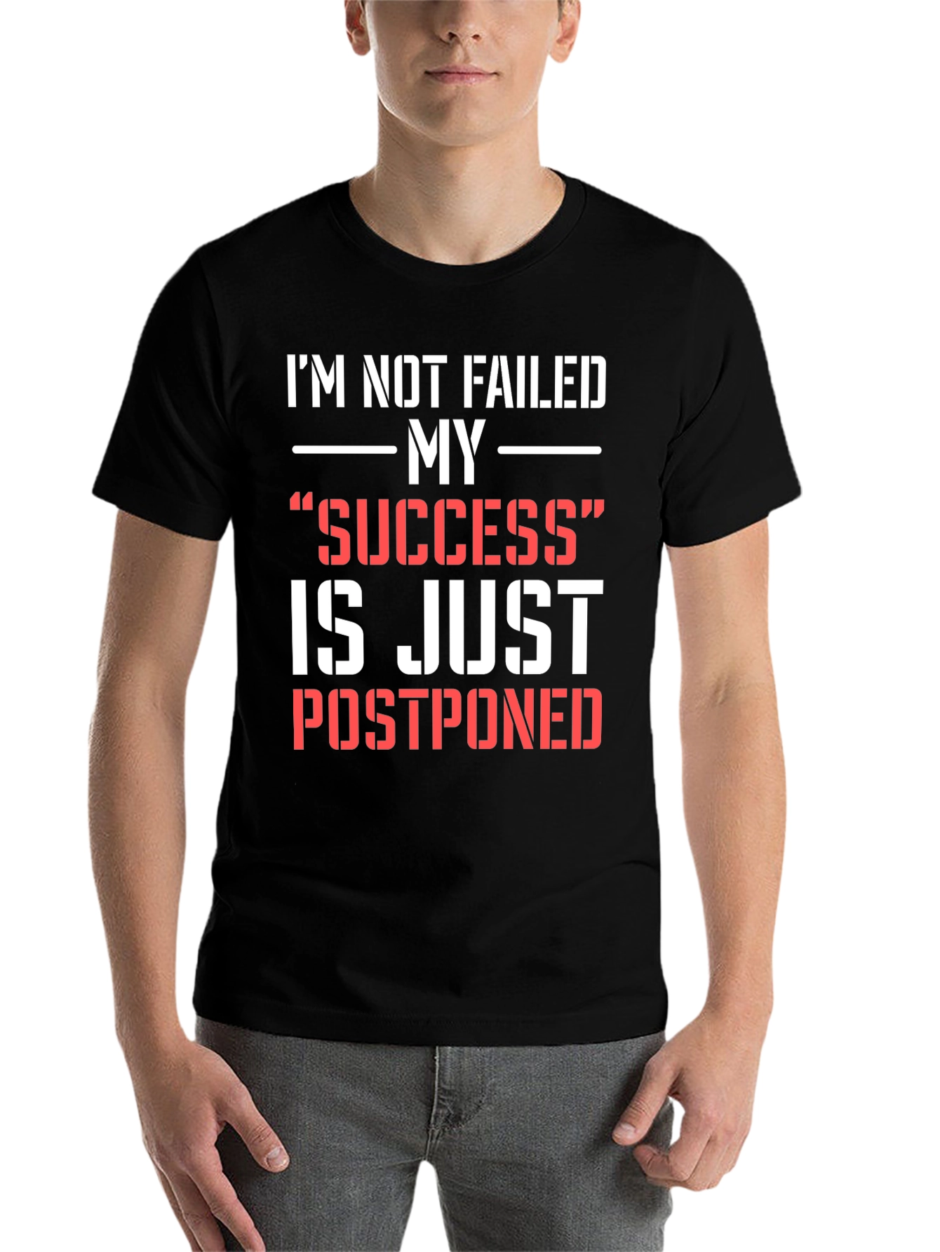Black I'm Not Failed Black Graphic Tee view 7