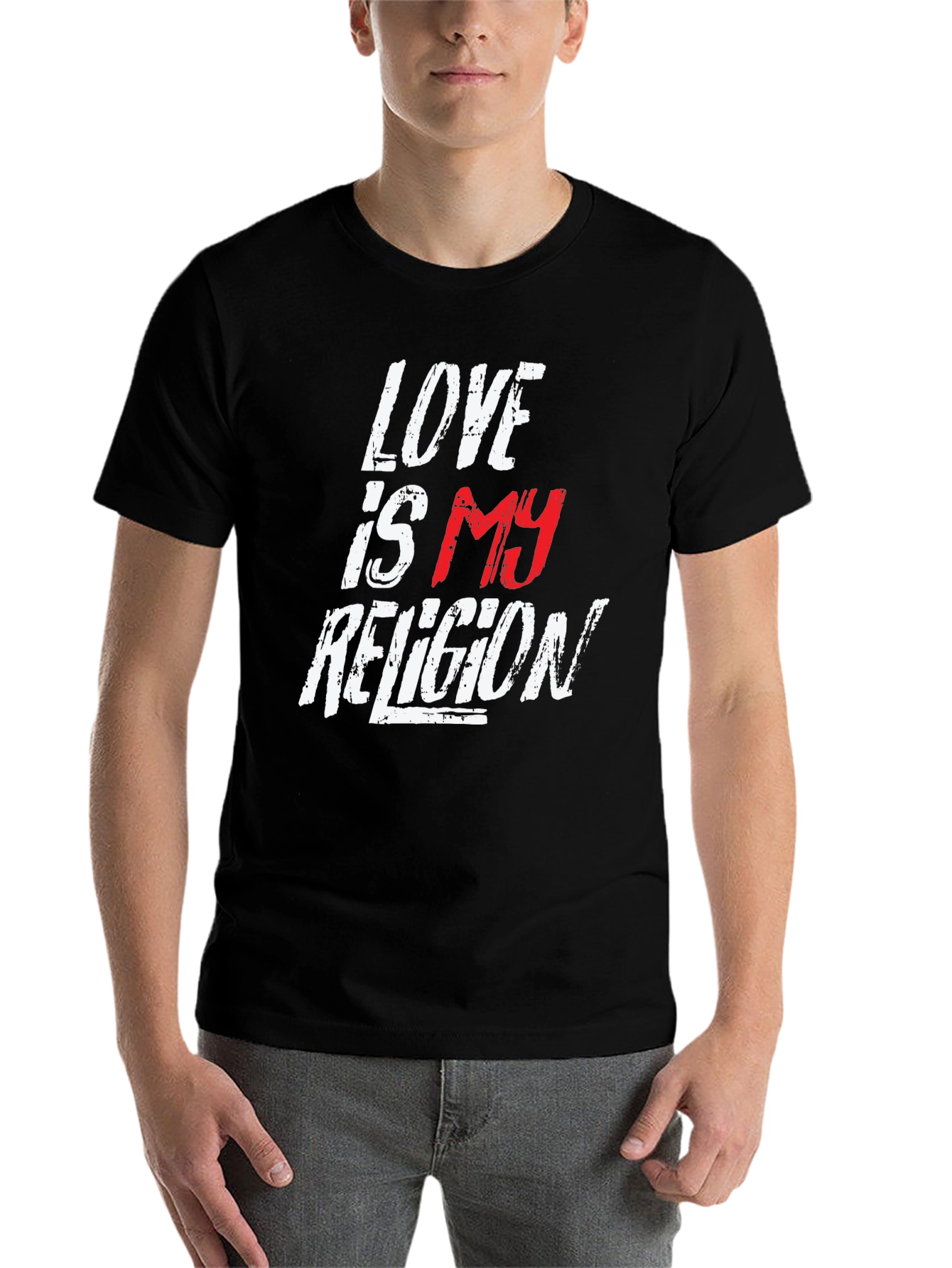 Love is My Religion Graphic Tee - Black - 7
