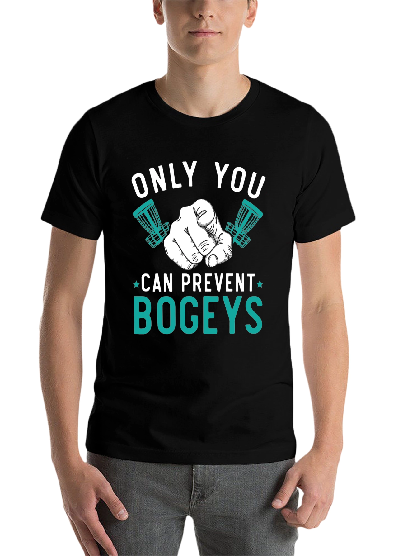 Black Only You Can Prevent Bogeys T-Shirt view 7
