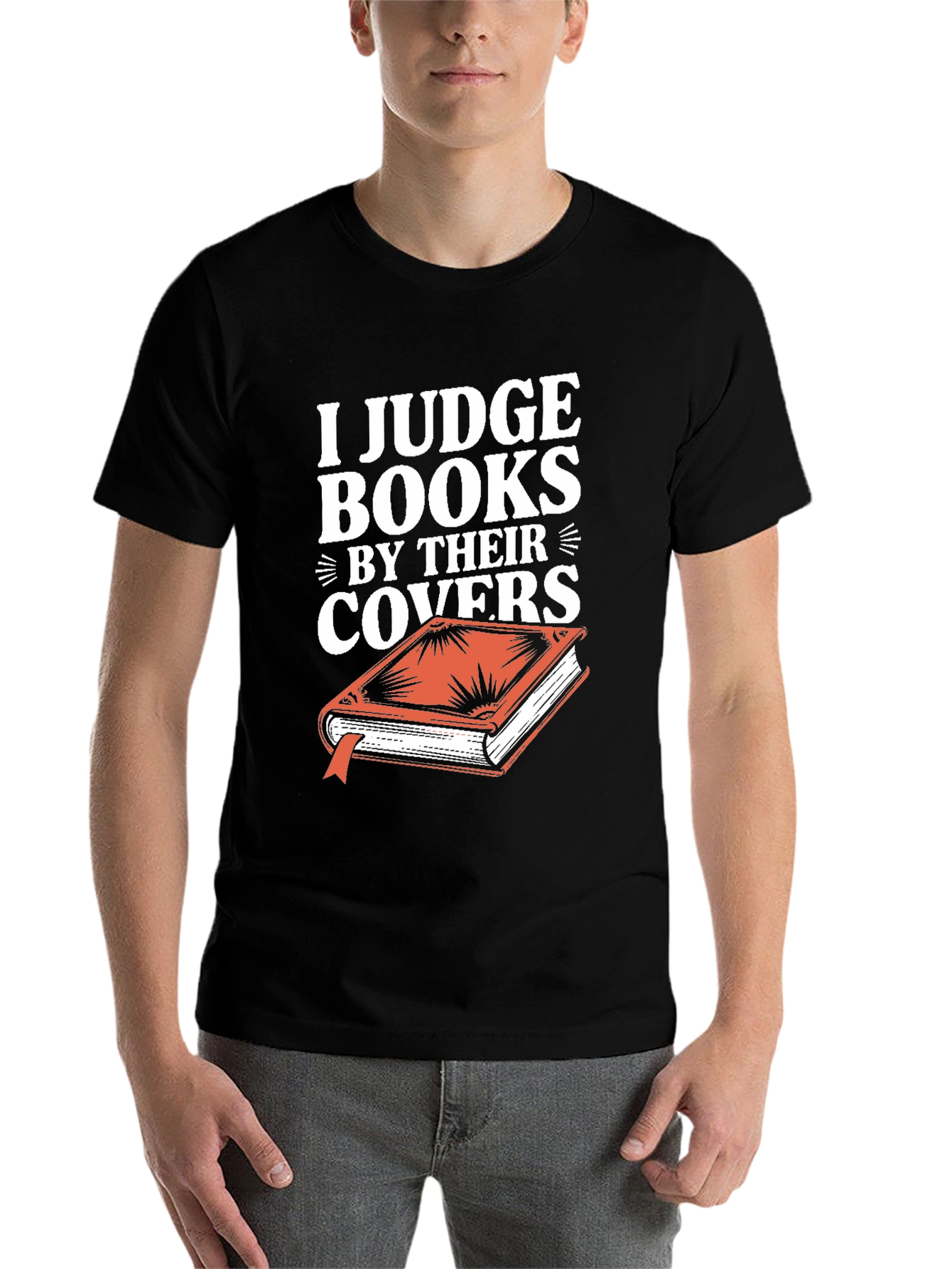 Black I Judge Books By Their Covers T-Shirt view 7