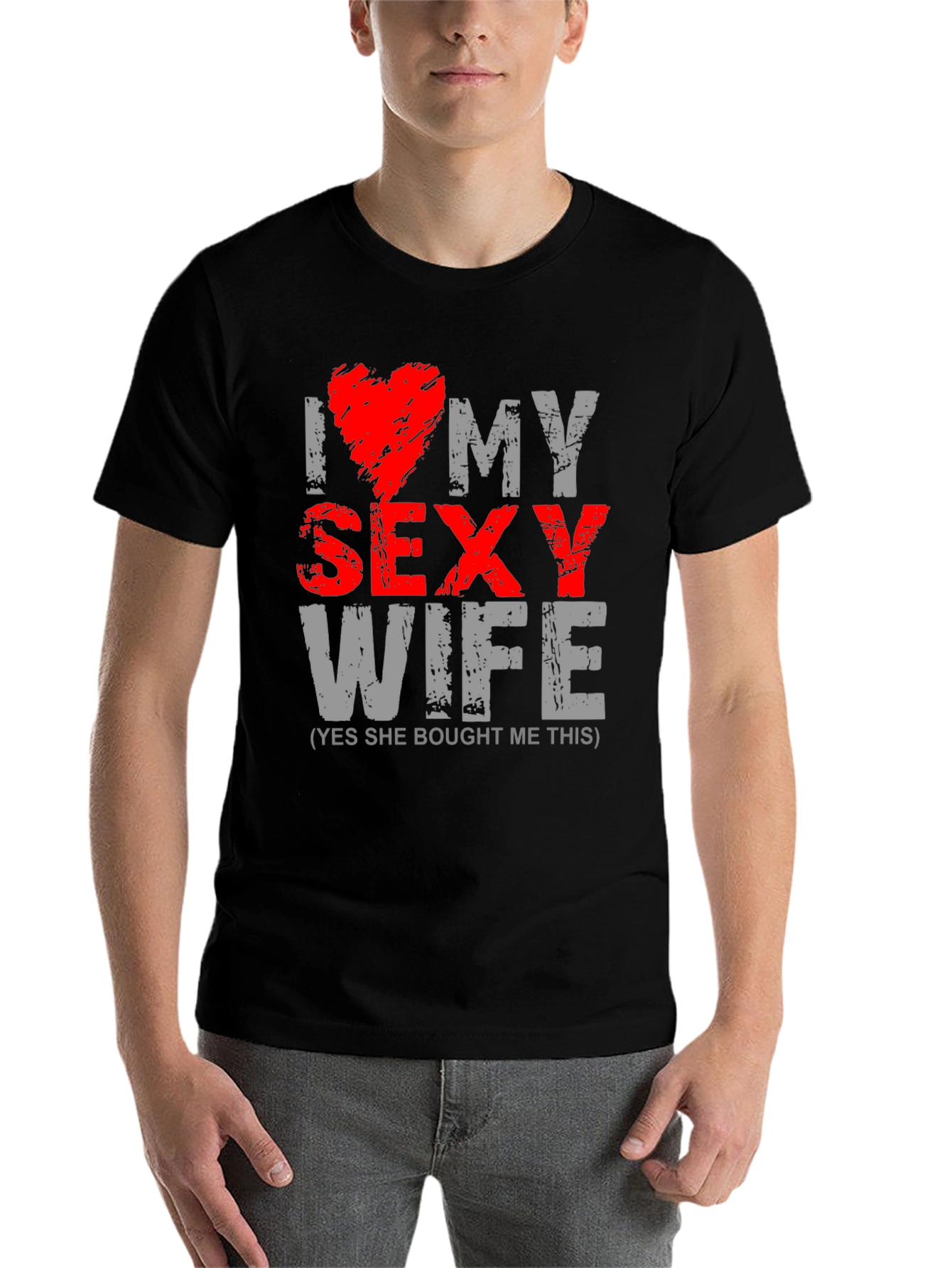Black I Love My Sexy Wife Graphic T-Shirt view 7