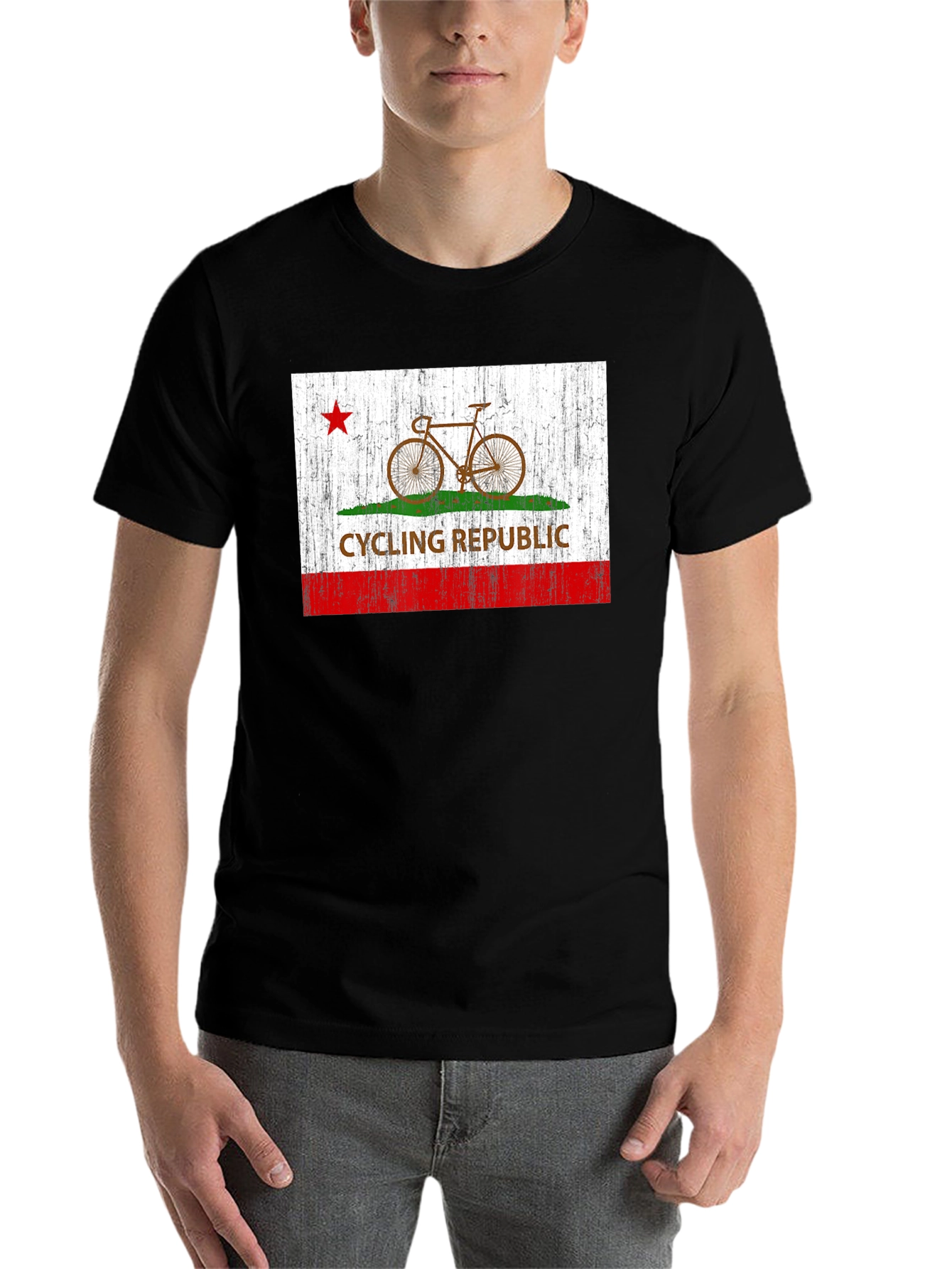 Black Cycling Republic Graphic Tee - Black Cotton T-Shirt view 7