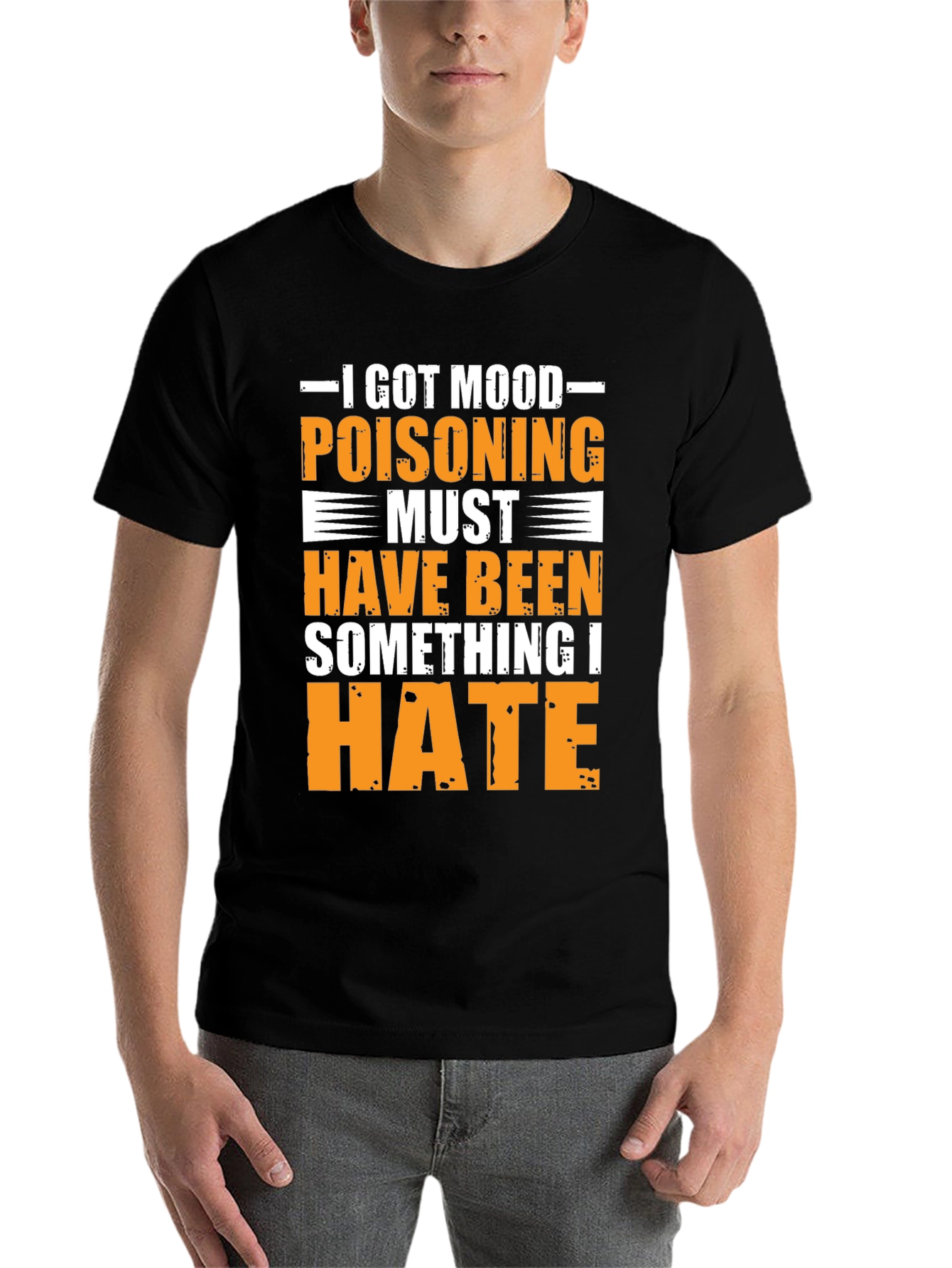Black Mood Poisoning Funny Graphic T-Shirt view 7
