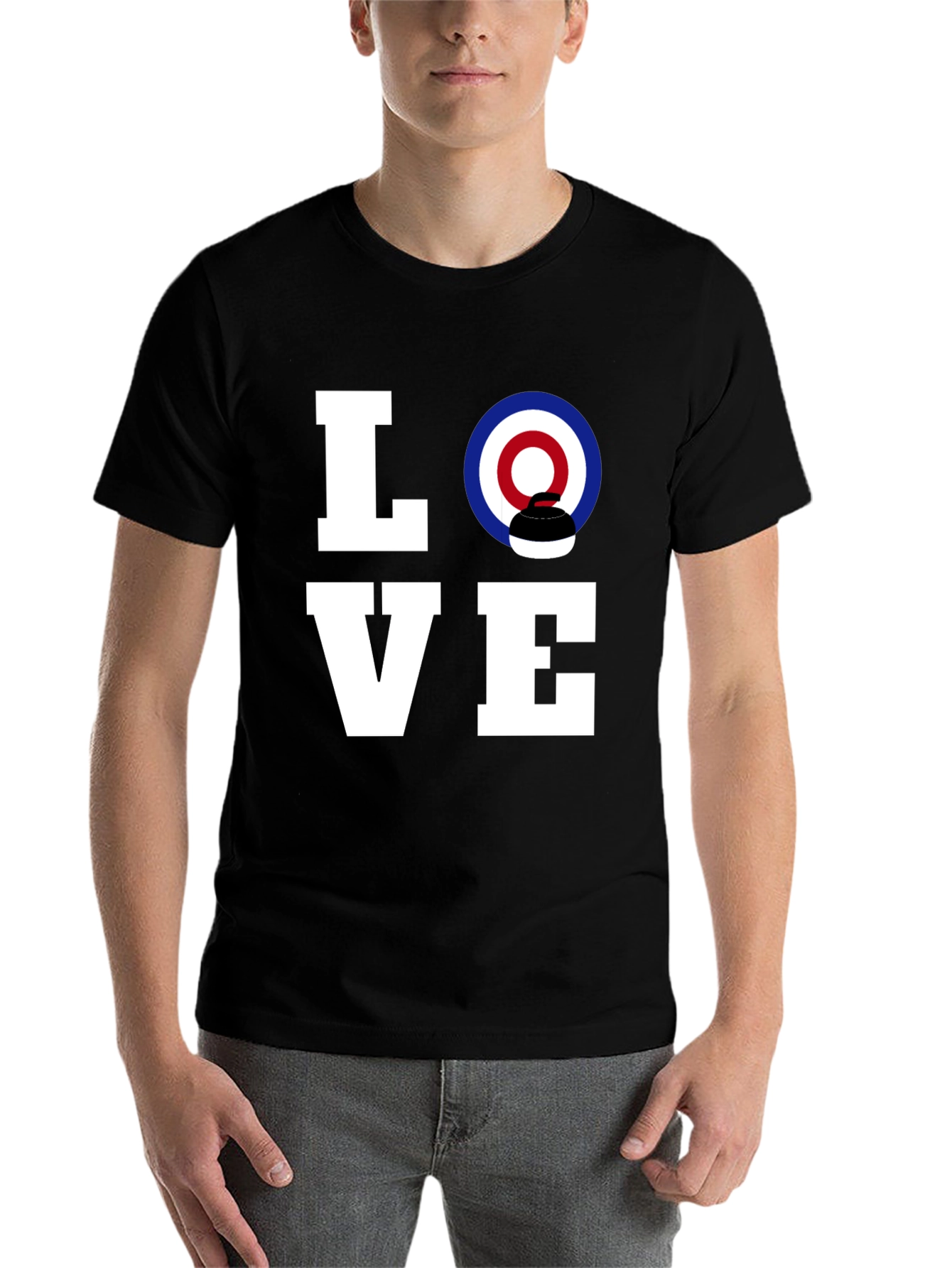 Black Love Curling T-Shirt - Unique Graphic Tee view 7