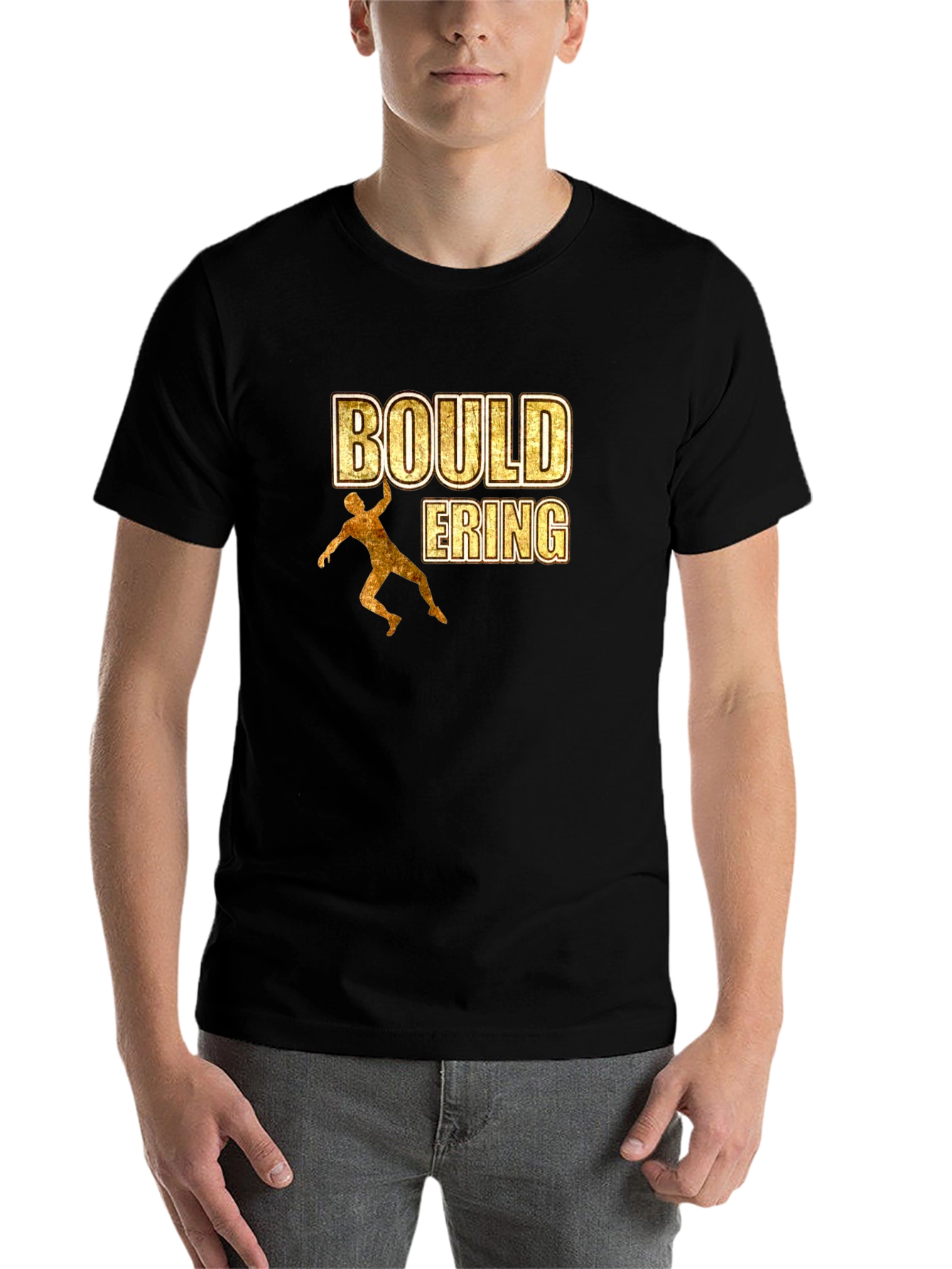 Black Bouldering T-Shirt - Rock Climbing Design view 7