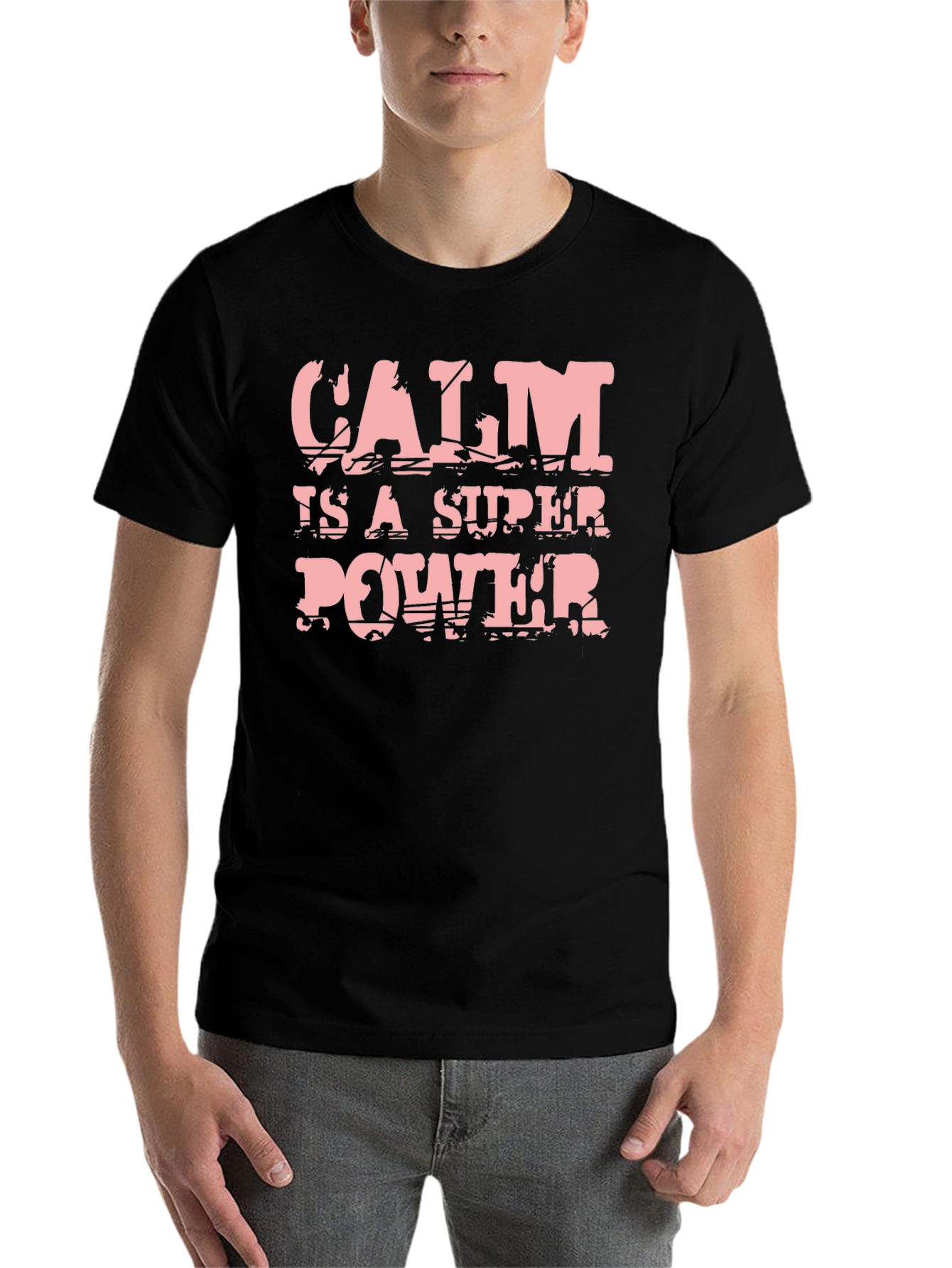 Black Calm is a Super Power T-Shirt view 7