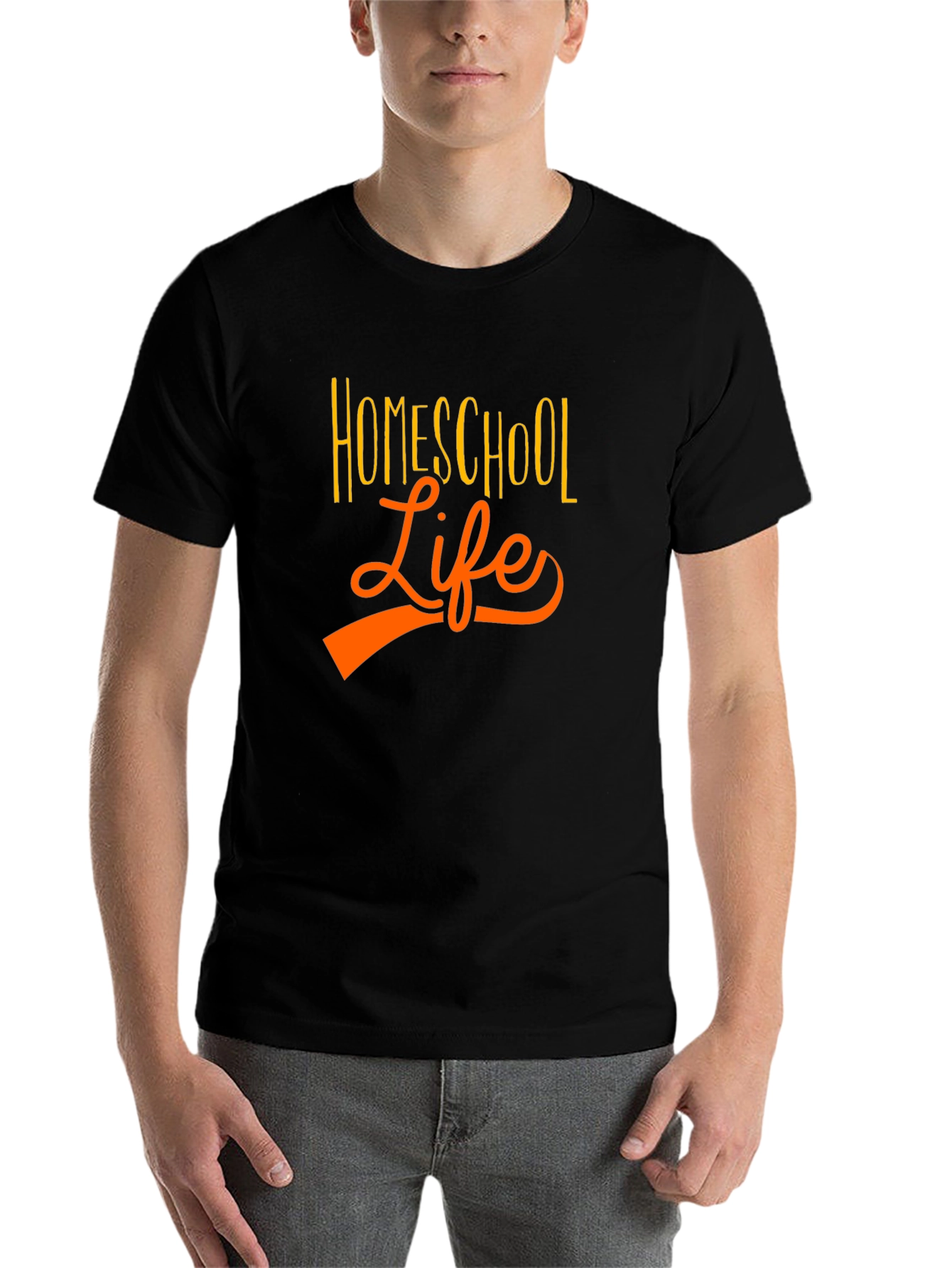 Black Homeschool Life T-Shirt - Black Casual Tee view 7