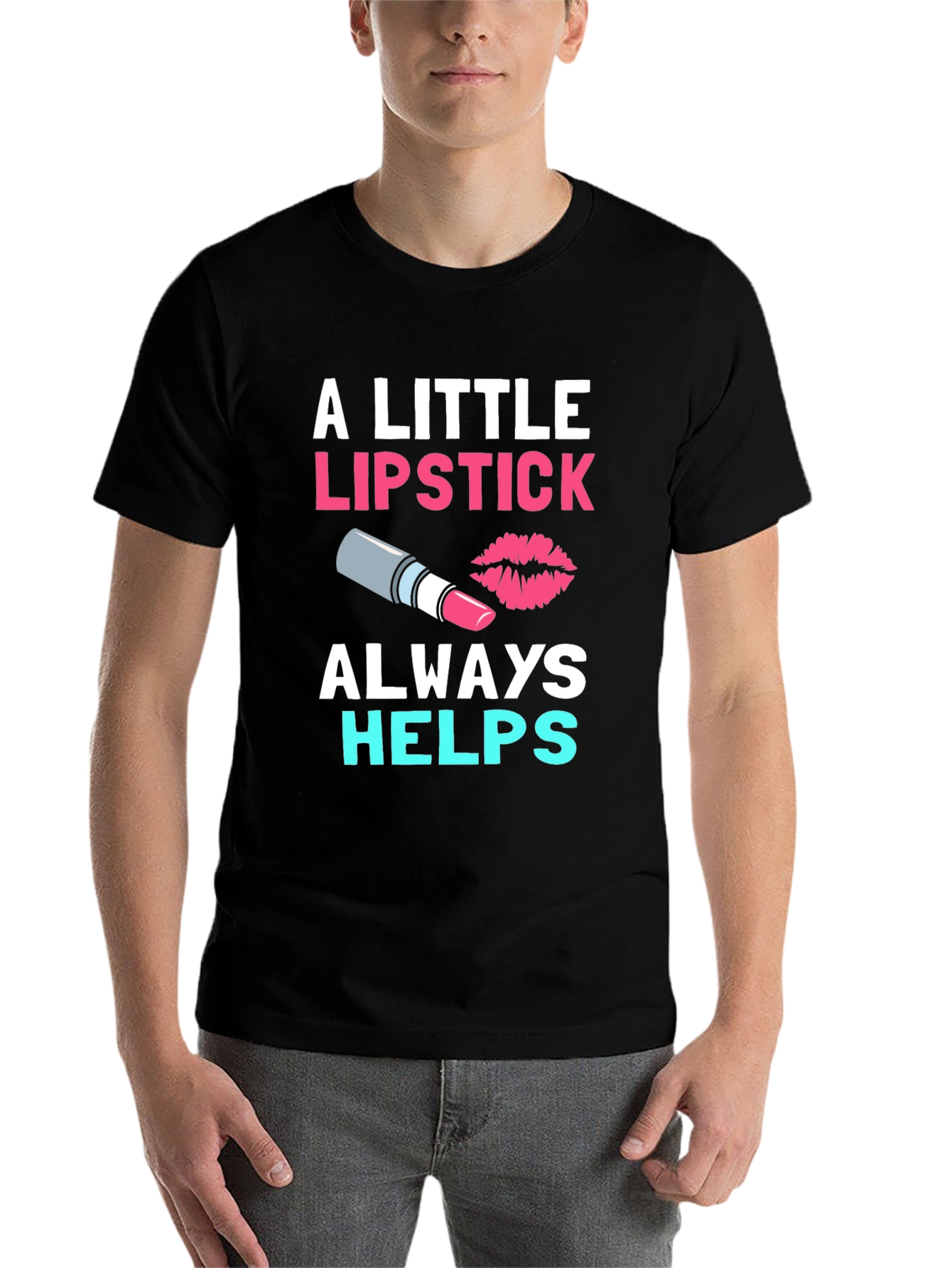 Black Lipstick Helps T-Shirt - Makeup Lover's Tee view 7