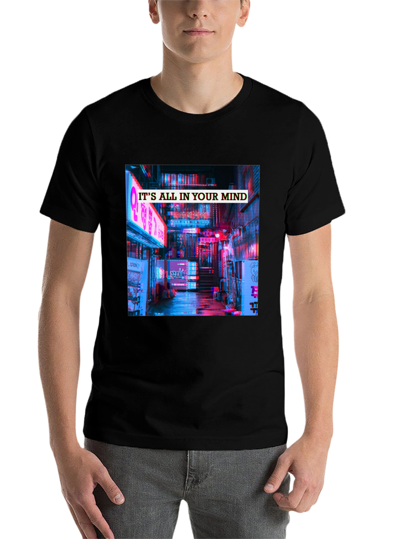 Black Mindscape Graphic Tee view 7