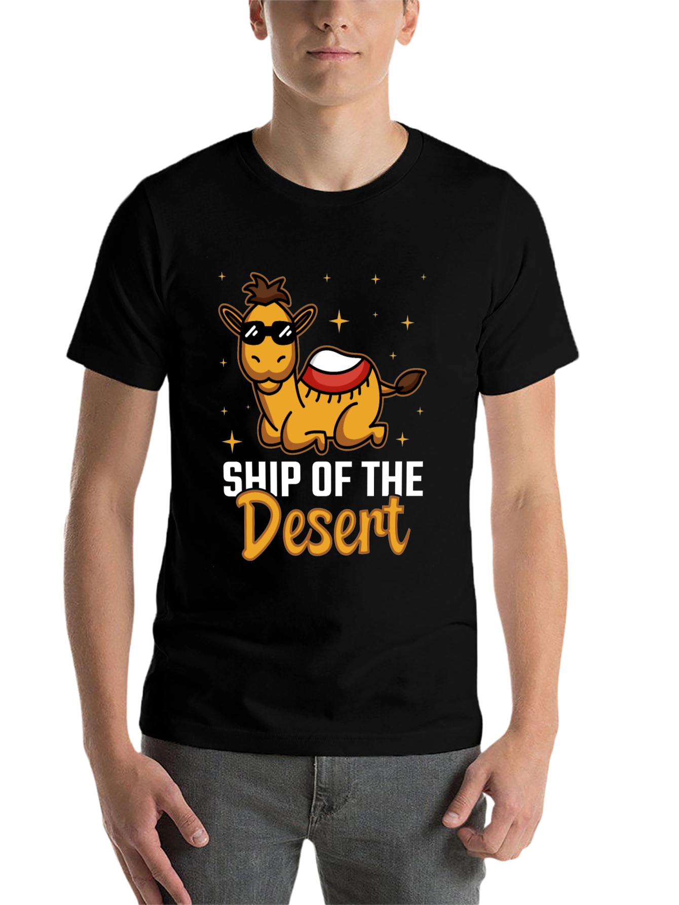 Black Cool Camel "Ship of the Desert" Graphic Tee view 7