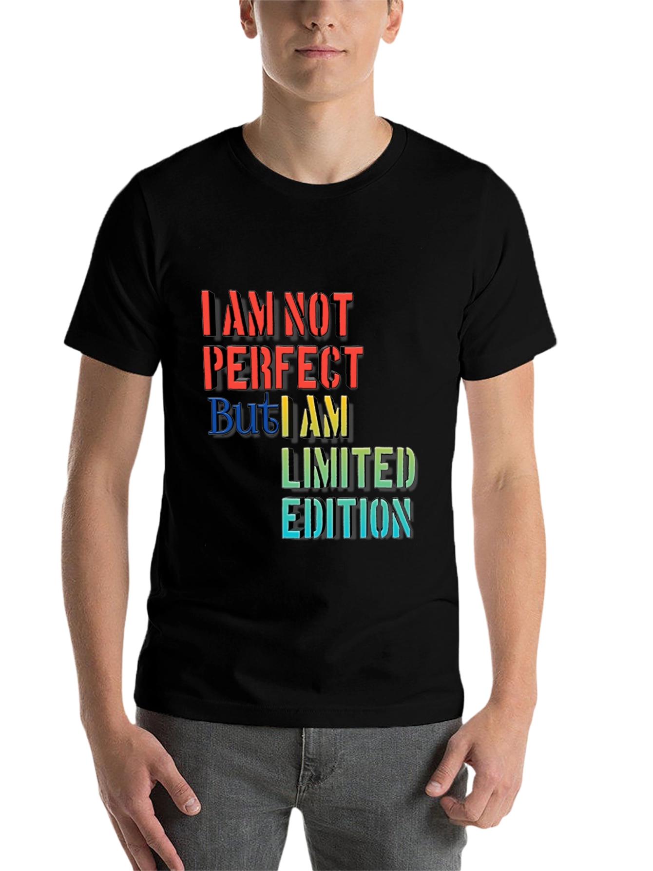 Black Limited Edition Graphic Tee - I AM NOT PERFECT view 7