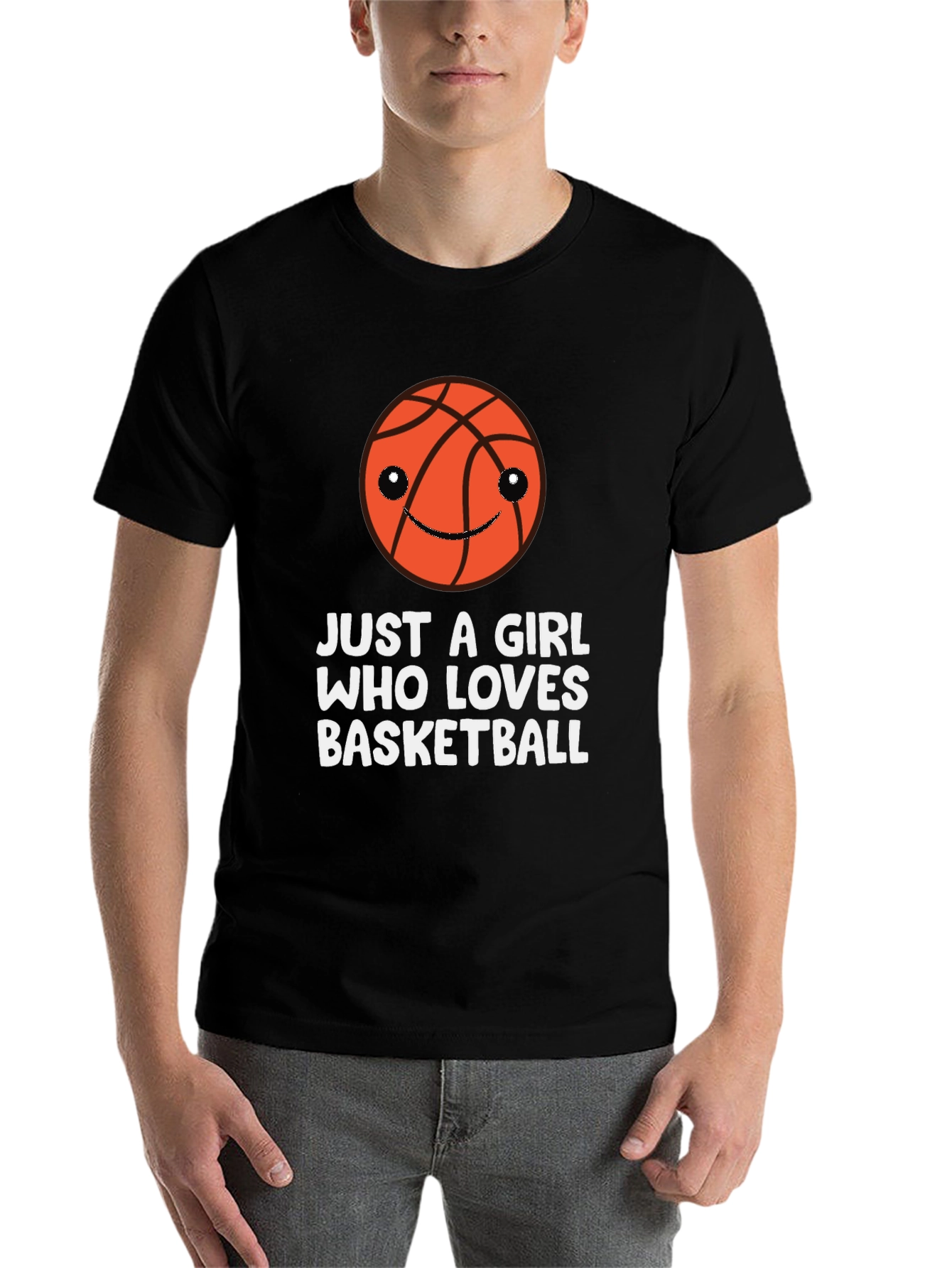 Black Basketball Lover T-Shirt - Just a Girl view 7