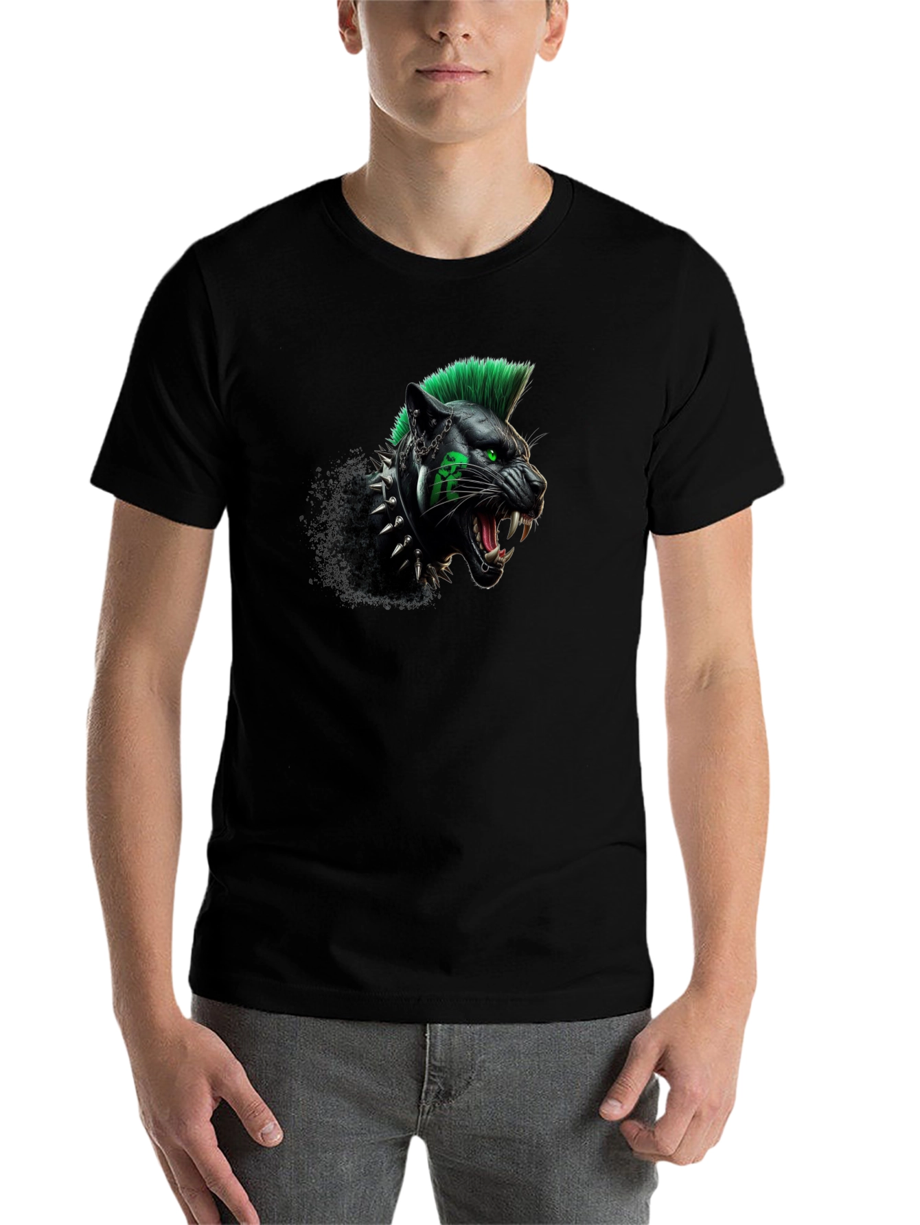 Black Punk Panther Graphic Tee - Unleash Your Wild Side view 7