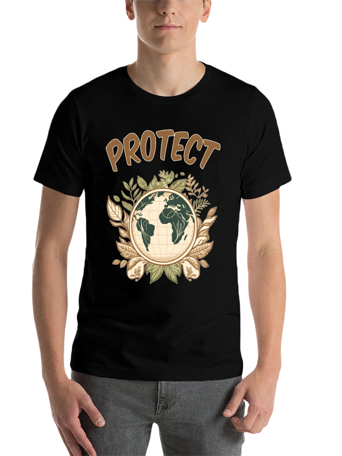 Black Protect Earth Graphic Tee view 7