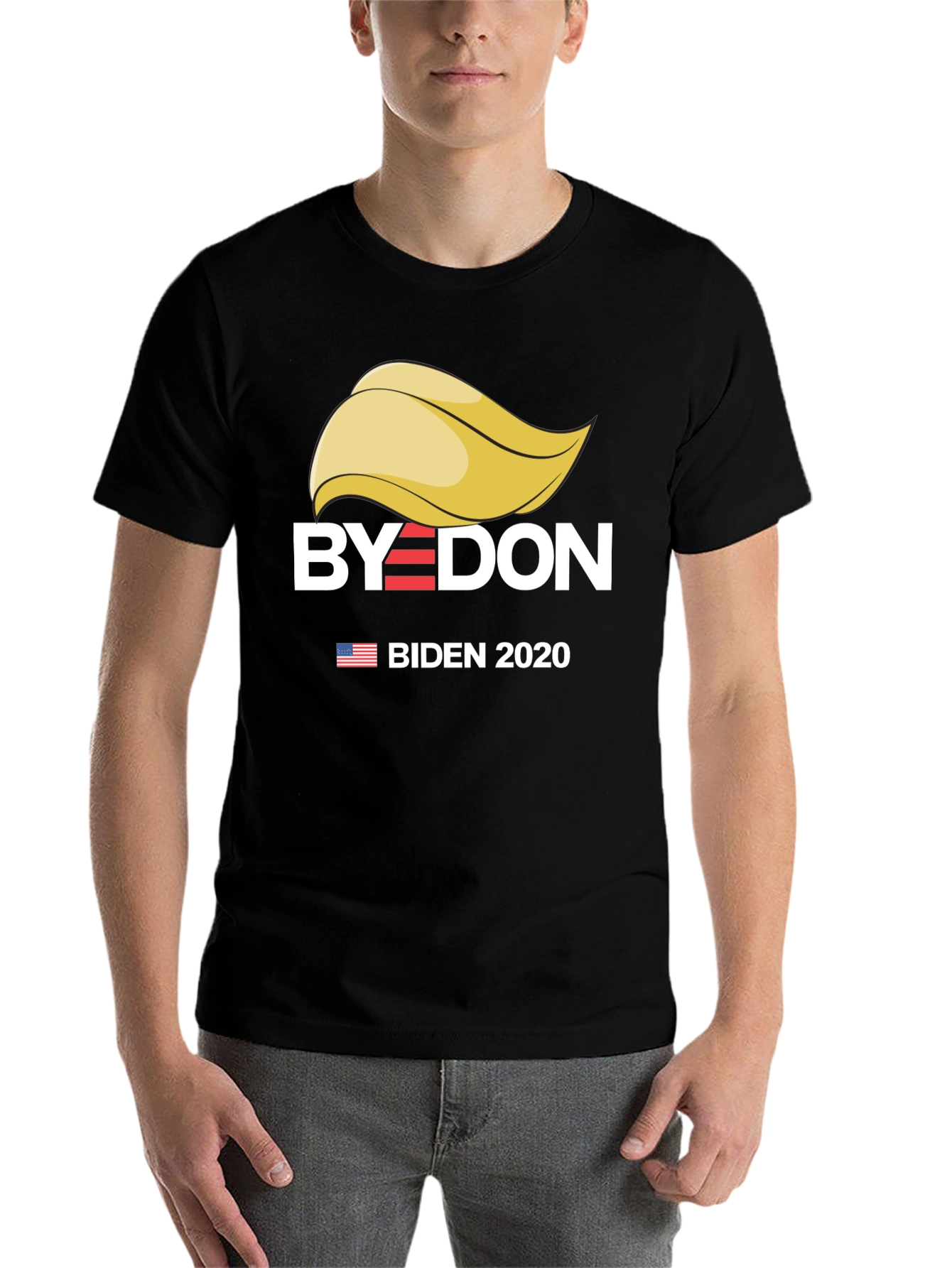 Black Byedon Anti-Trump T-Shirt view 7