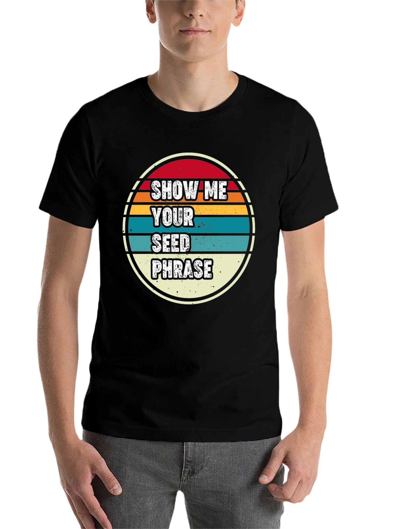 Black Show Me Your Seed Phrase Graphic Tee view 7