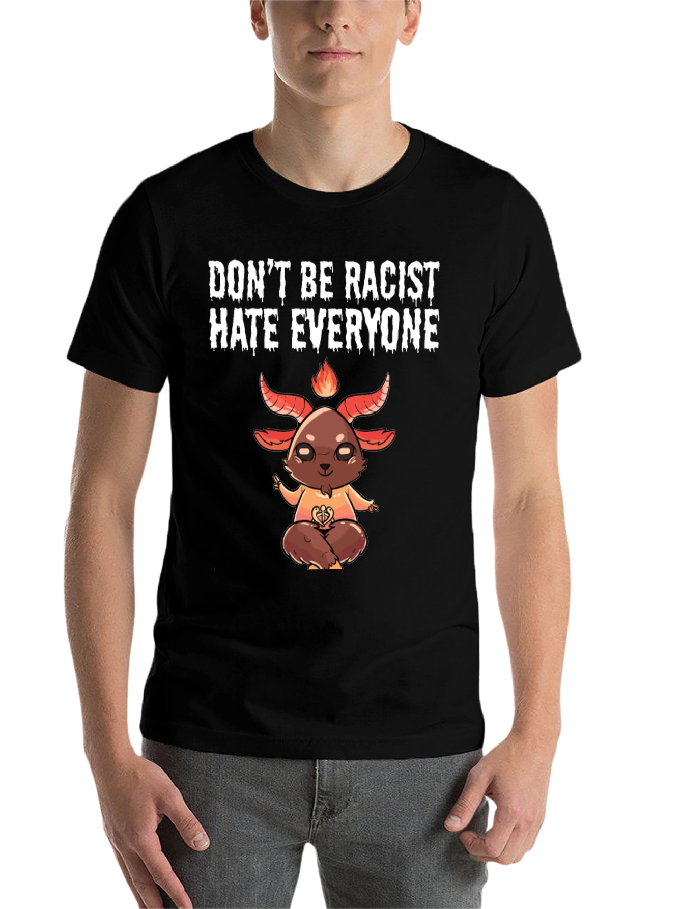 Black Don't Be Racist Hate Everyone Graphic Tee view 7
