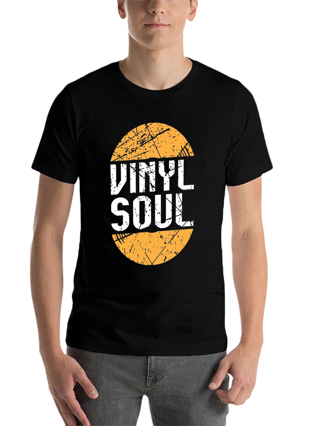 Black Vinyl Soul Graphic T-Shirt - Retro Music Tee view 7