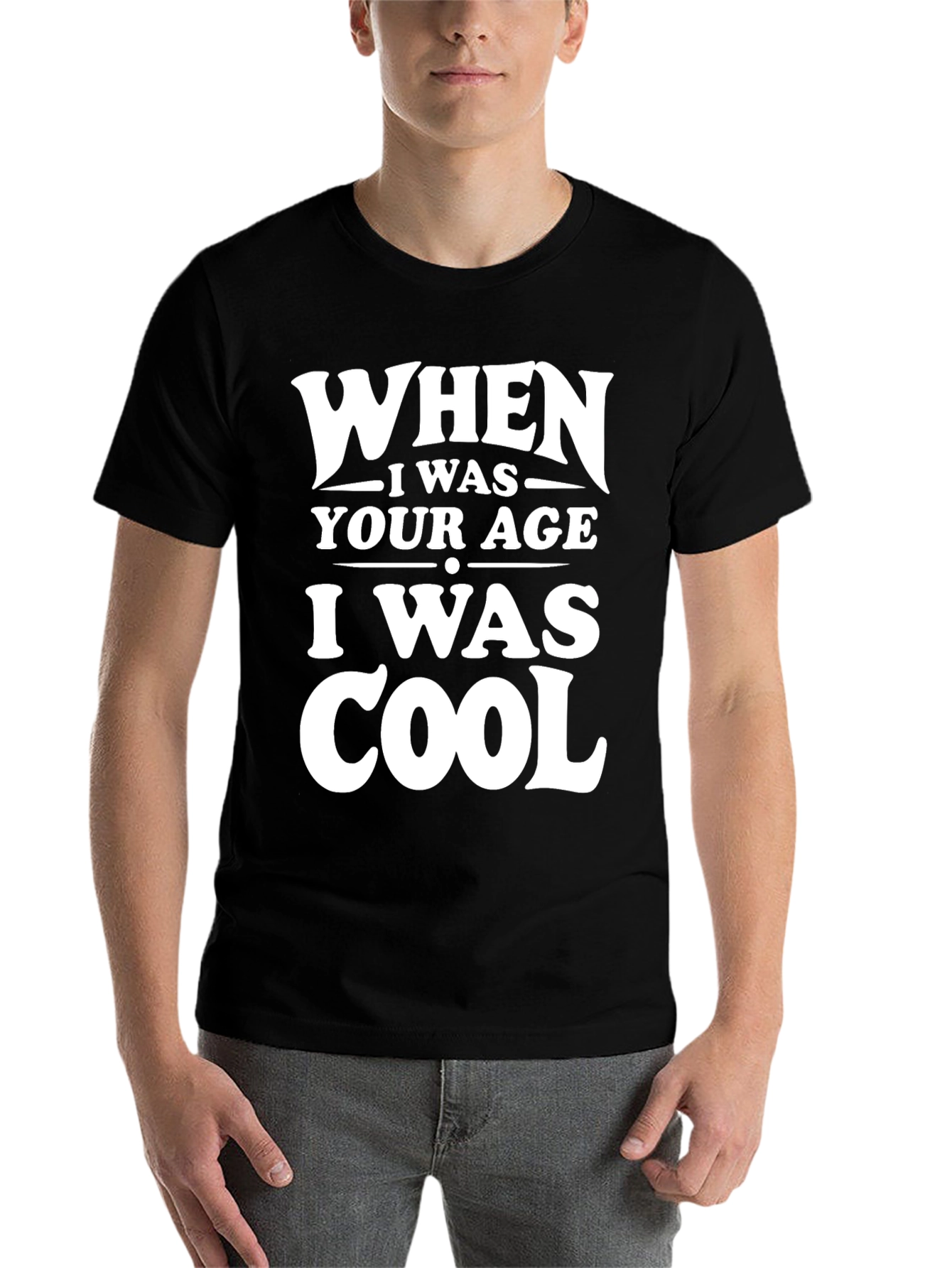 Black Funny 'When I Was Your Age' Graphic Tee view 7
