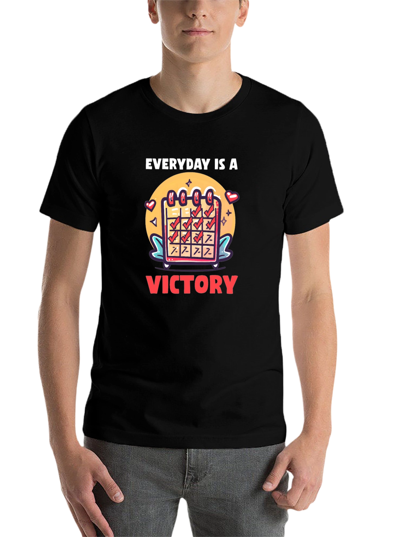 Black Everyday is a Victory Graphic Tee - Motivational T-Shirt view 7