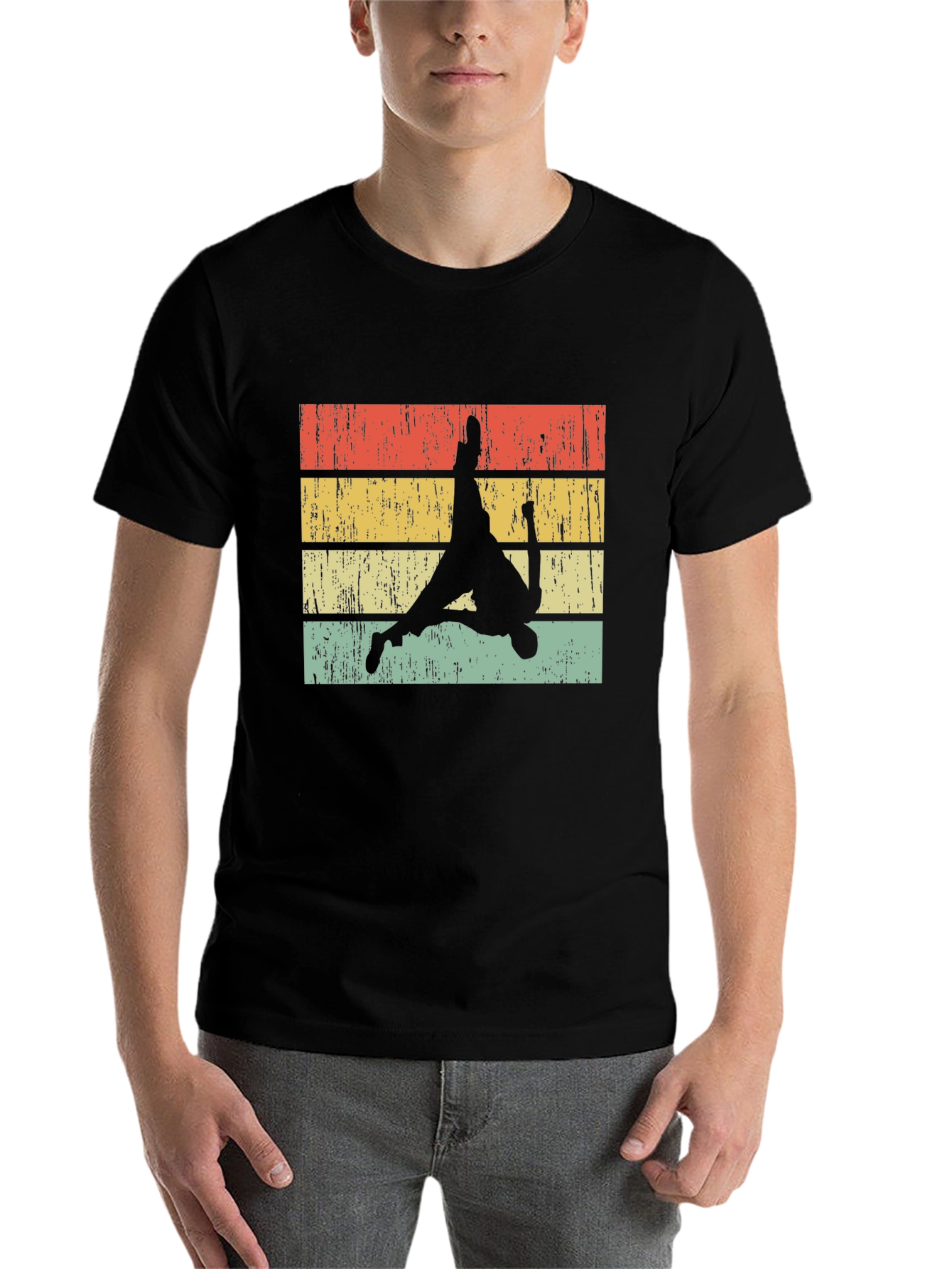 Black Retro Breakdance T-Shirt - Vintage Style view 7