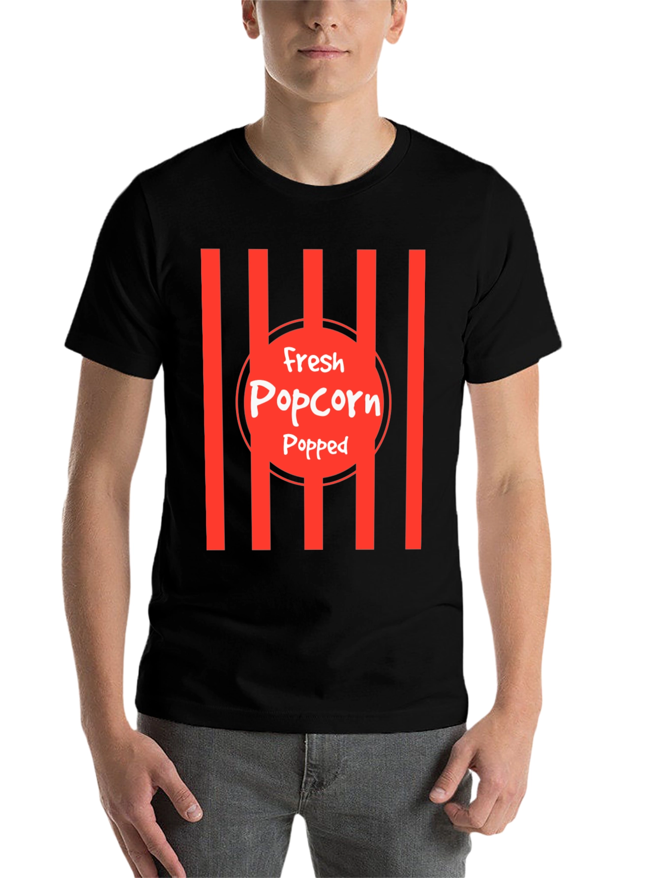 Black Fresh Popped Popcorn Graphic Tee view 7