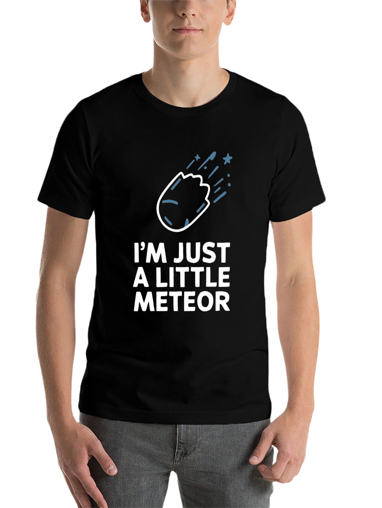 Black I'm Just a Little Meteor Graphic Tee view 7