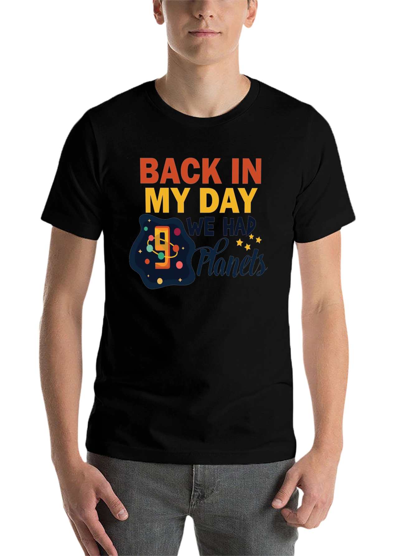 Retro "Back In My Day 9 Planets" Graphic Tee - 7