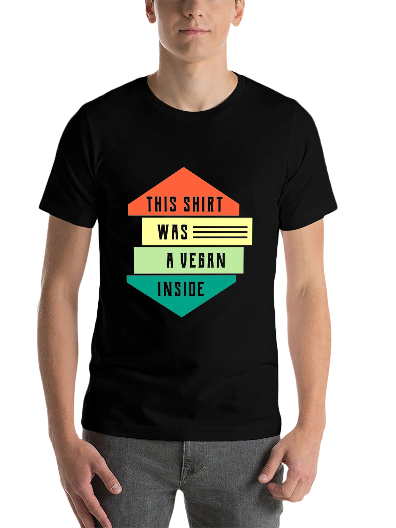 Vegan Inside Graphic T-Shirt - Black - 7