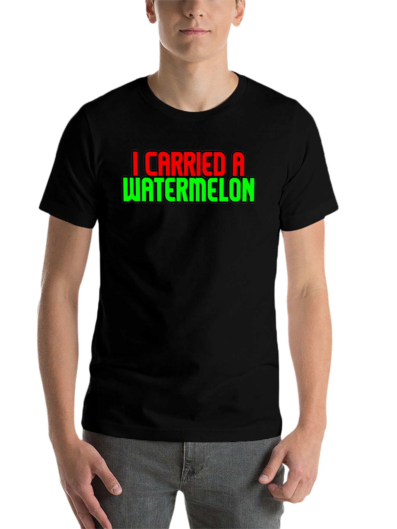 Black I Carried a Watermelon T-Shirt Funny Dance Movie Tee view 7