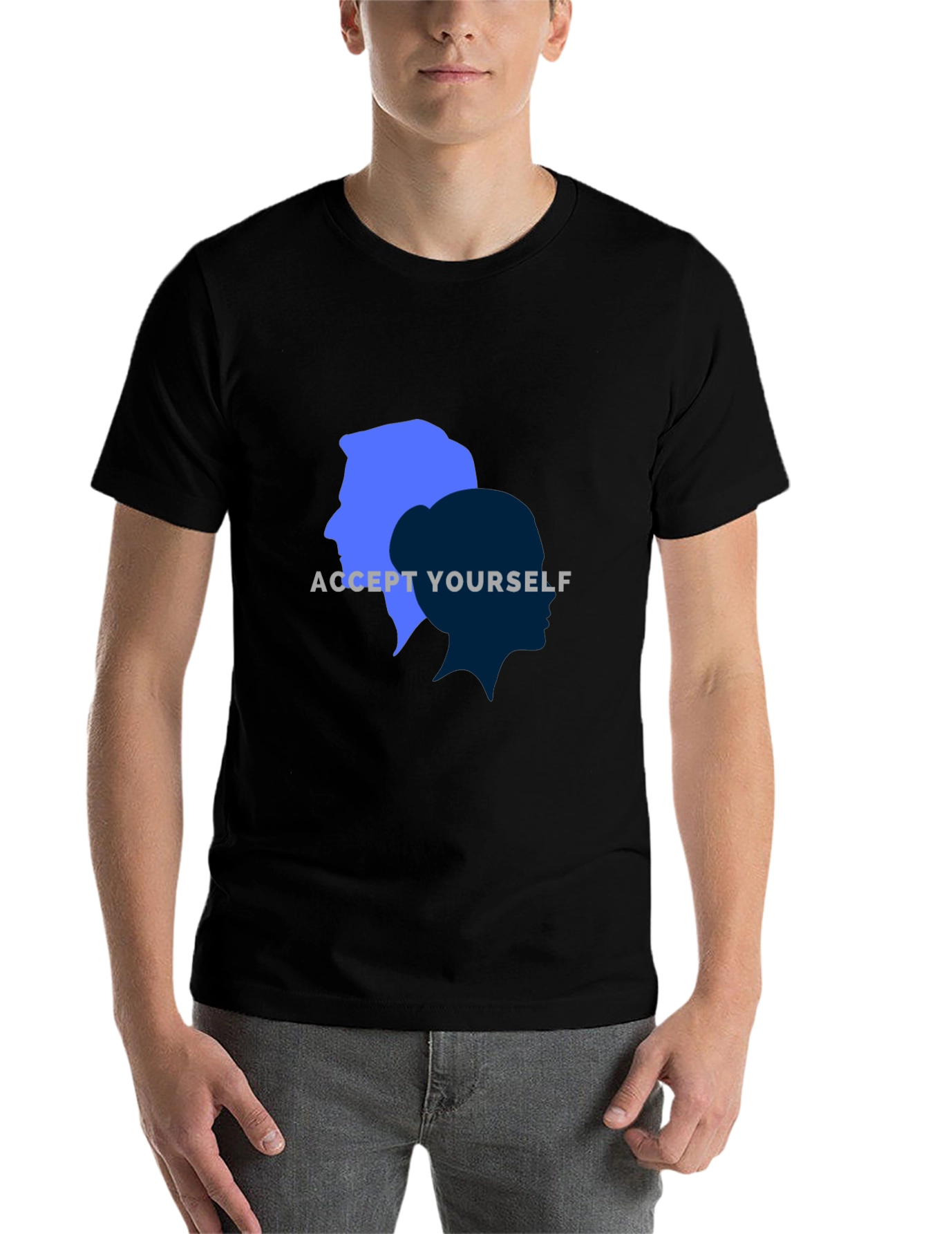 Black Accept Yourself Unisex T-Shirt view 7