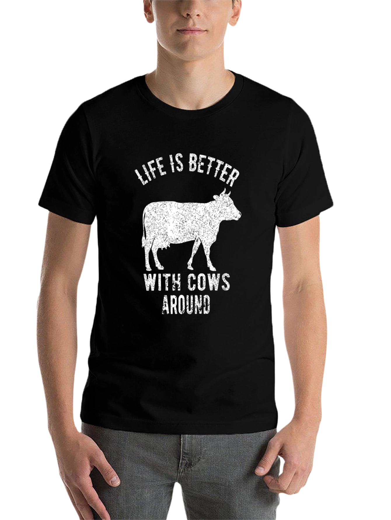 Life Is Better With Cows Around T-Shirt - 7