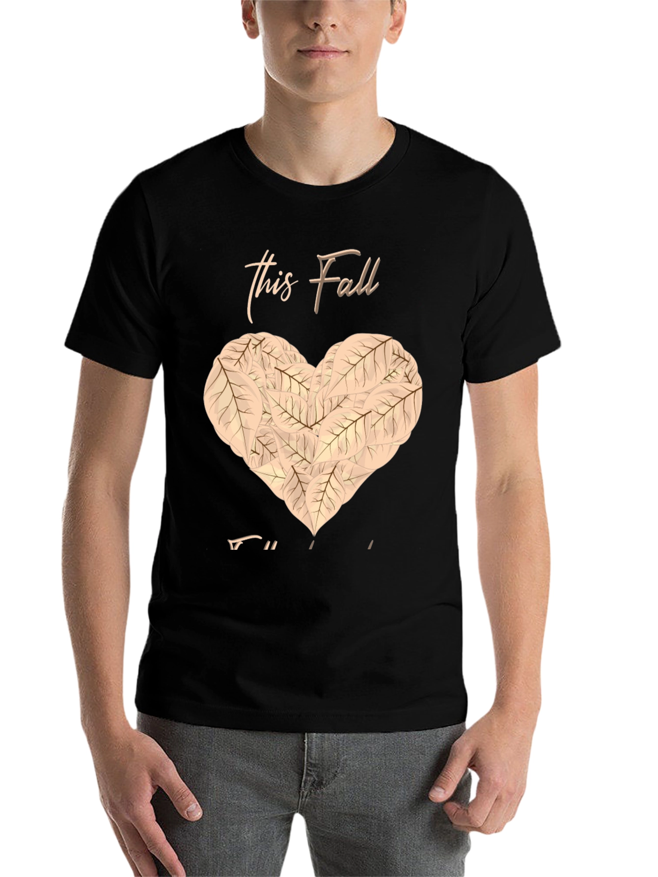 Black Fall in Love T-Shirt view 7