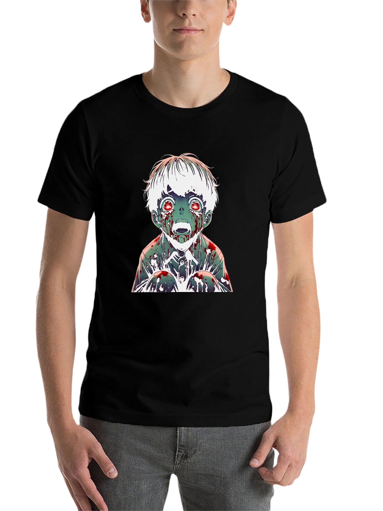 Black Zombie Boy Graphic Tee view 7