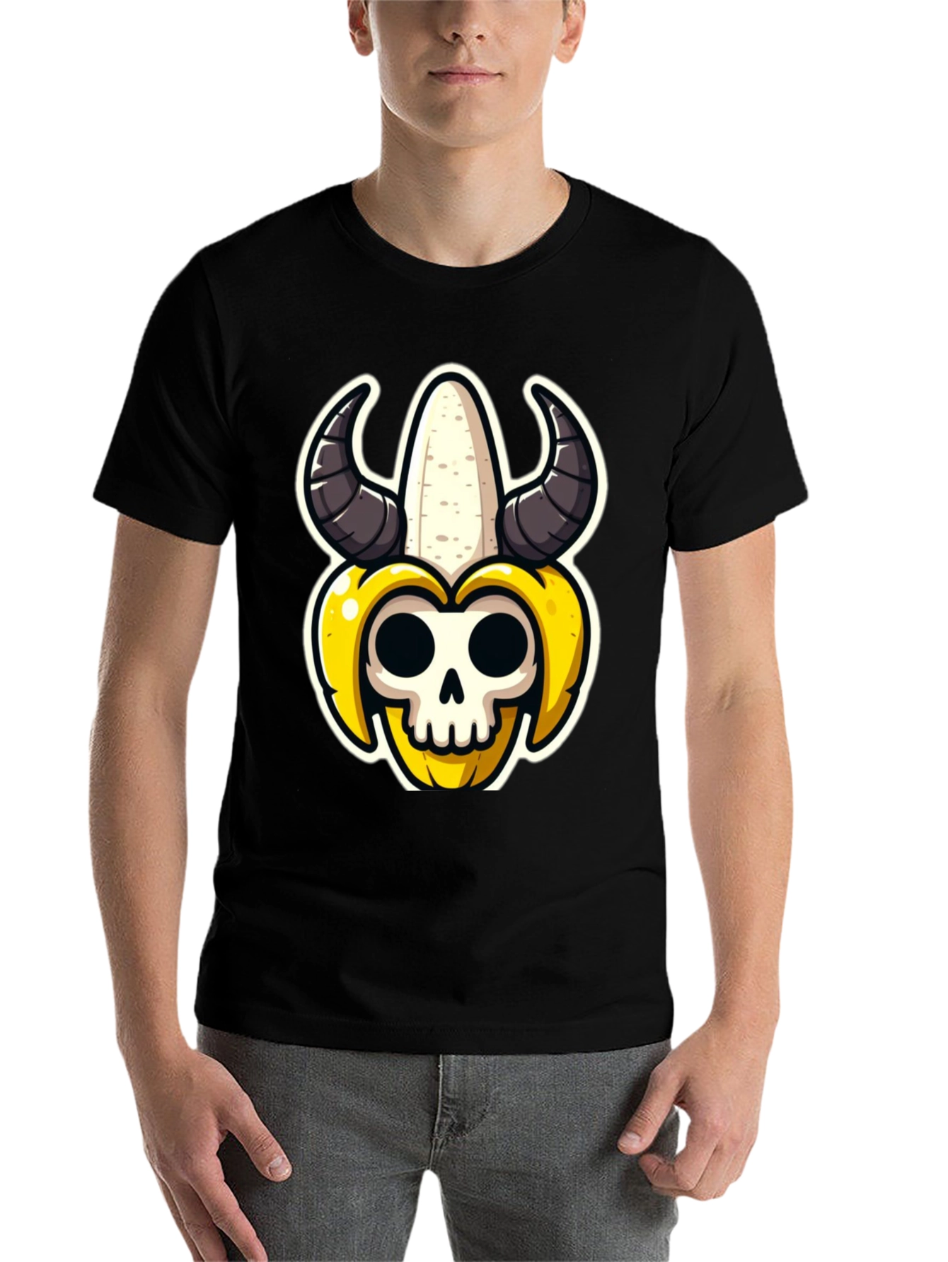 Black Banana Skull Graphic Tee view 7