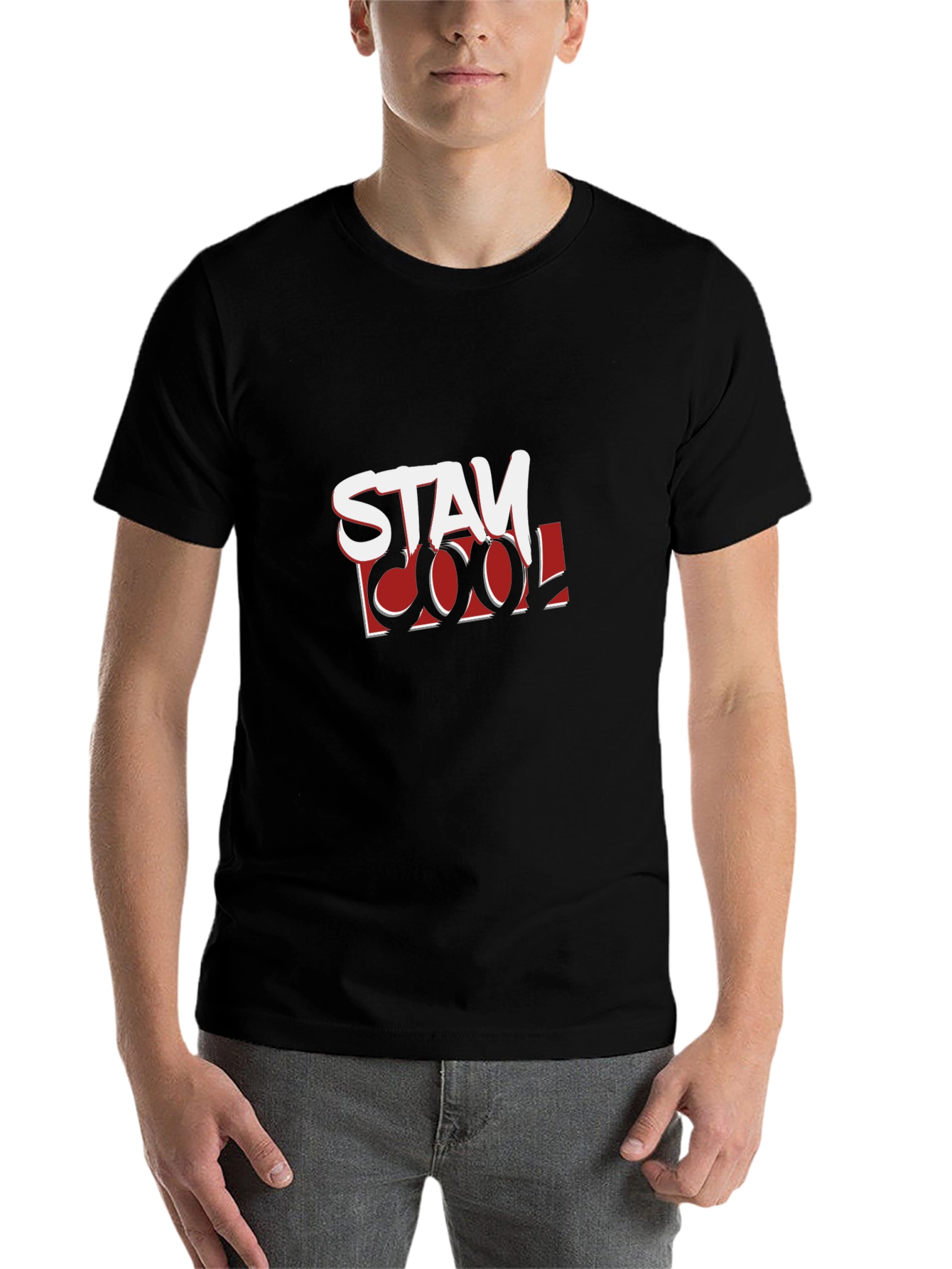 Black Stay Cool Graphic Print Black T-Shirt view 7