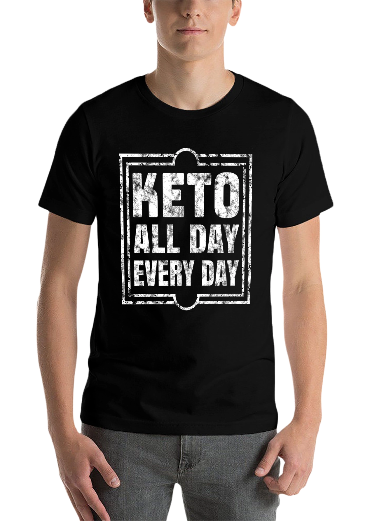 Black Keto All Day Every Day Graphic T-Shirt view 7