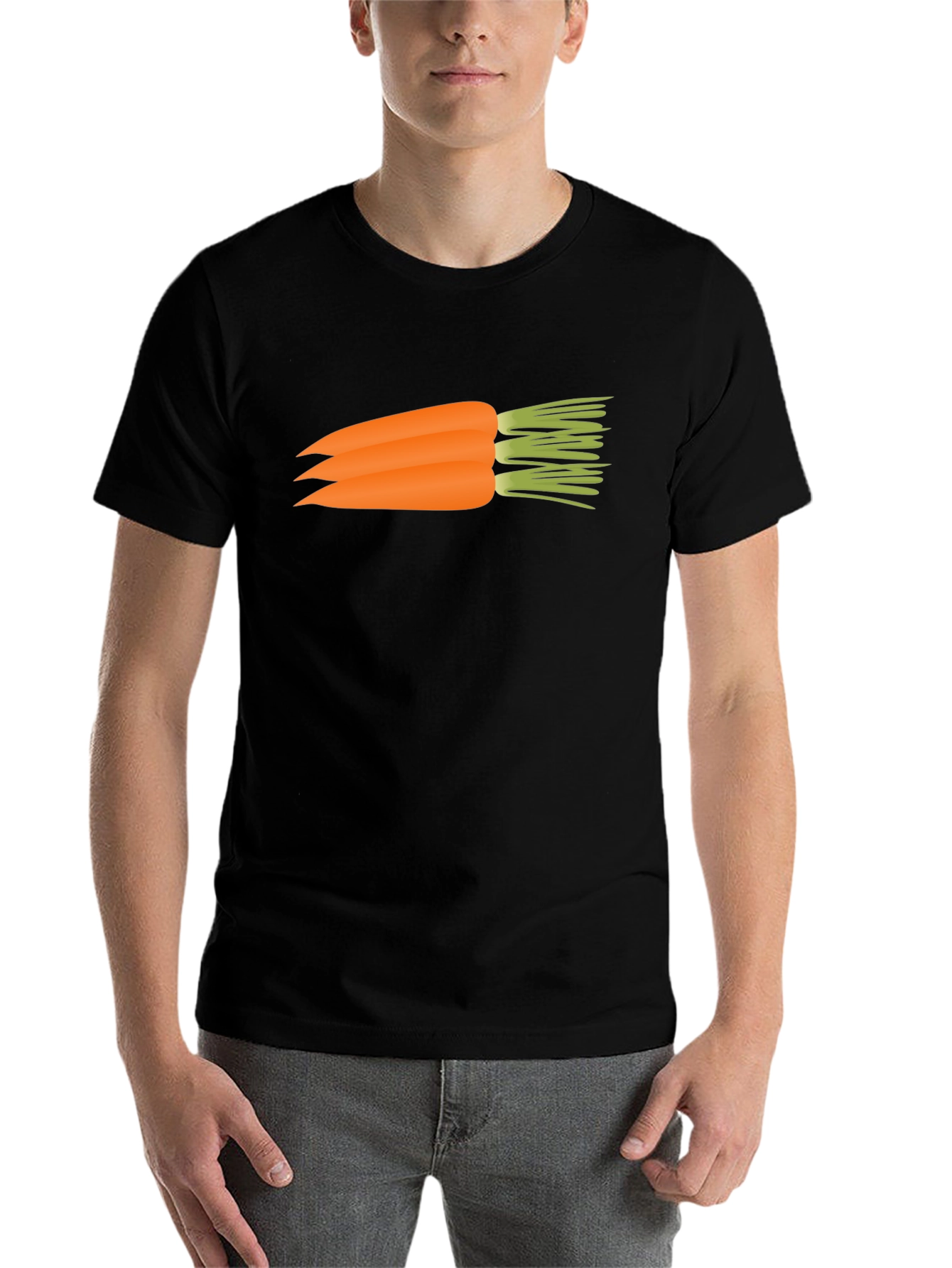 Black Carrot Graphic Black T-Shirt - Funny Veggie Tee view 7