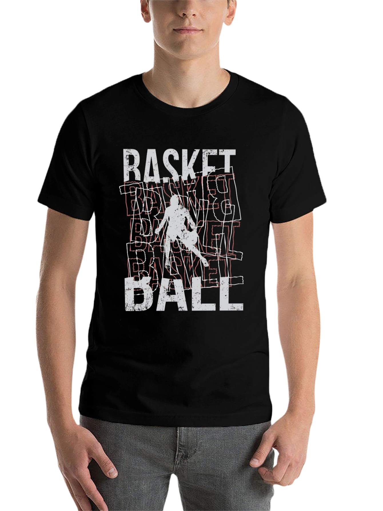 Black Basketball Graphic Tee - Stylish & Sporty view 7