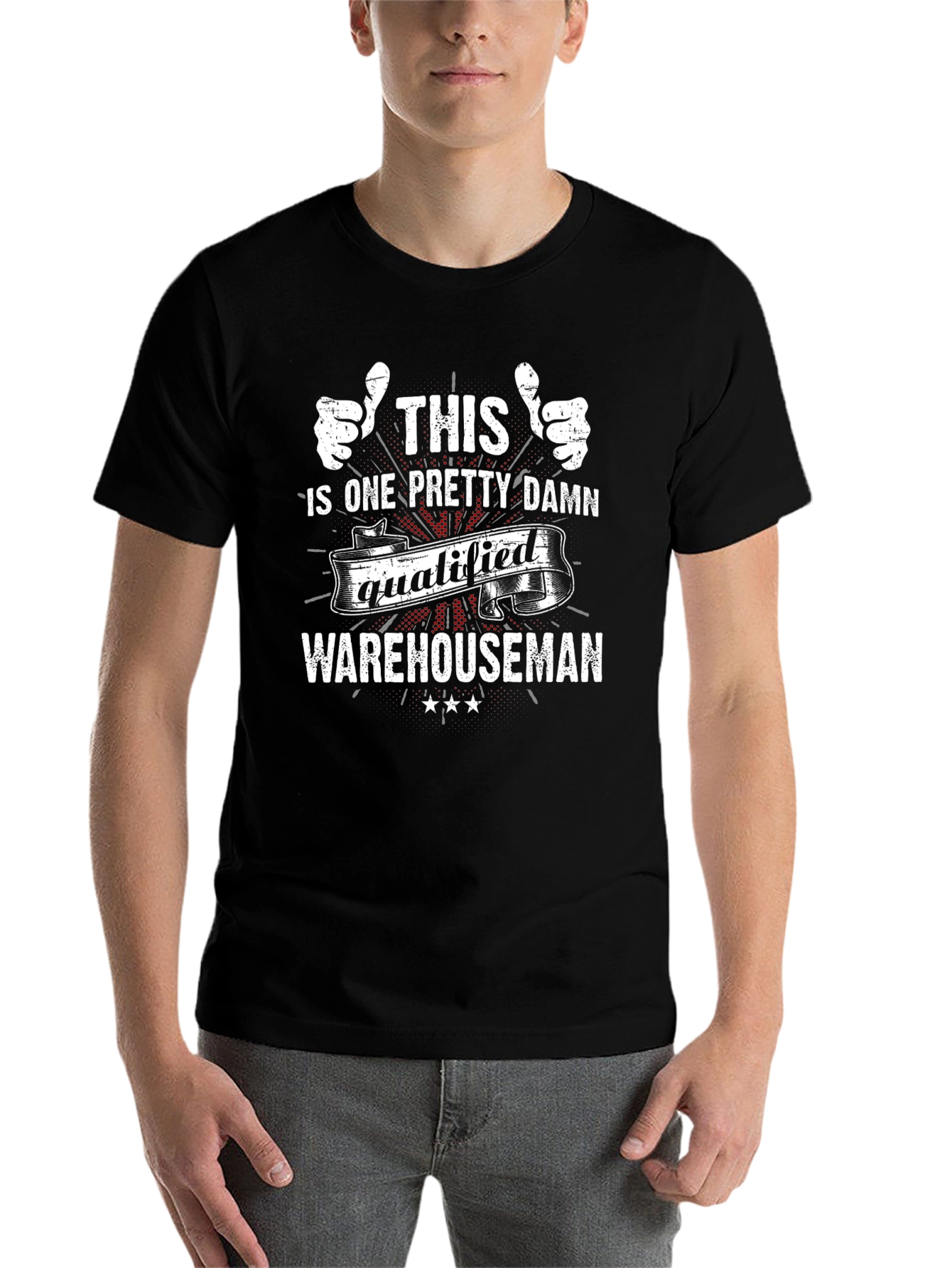 Black Qualified Warehouseman Graphic Tee view 7